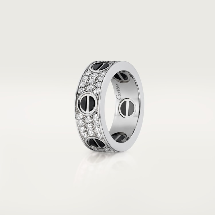 Replicate LOVE ring, classic model, paved, ceramic(1:1 replica) - Original Replica Club