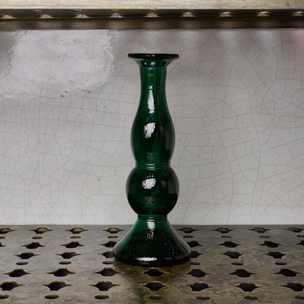 Bougeoir en verre recyclé - Mon - Vert