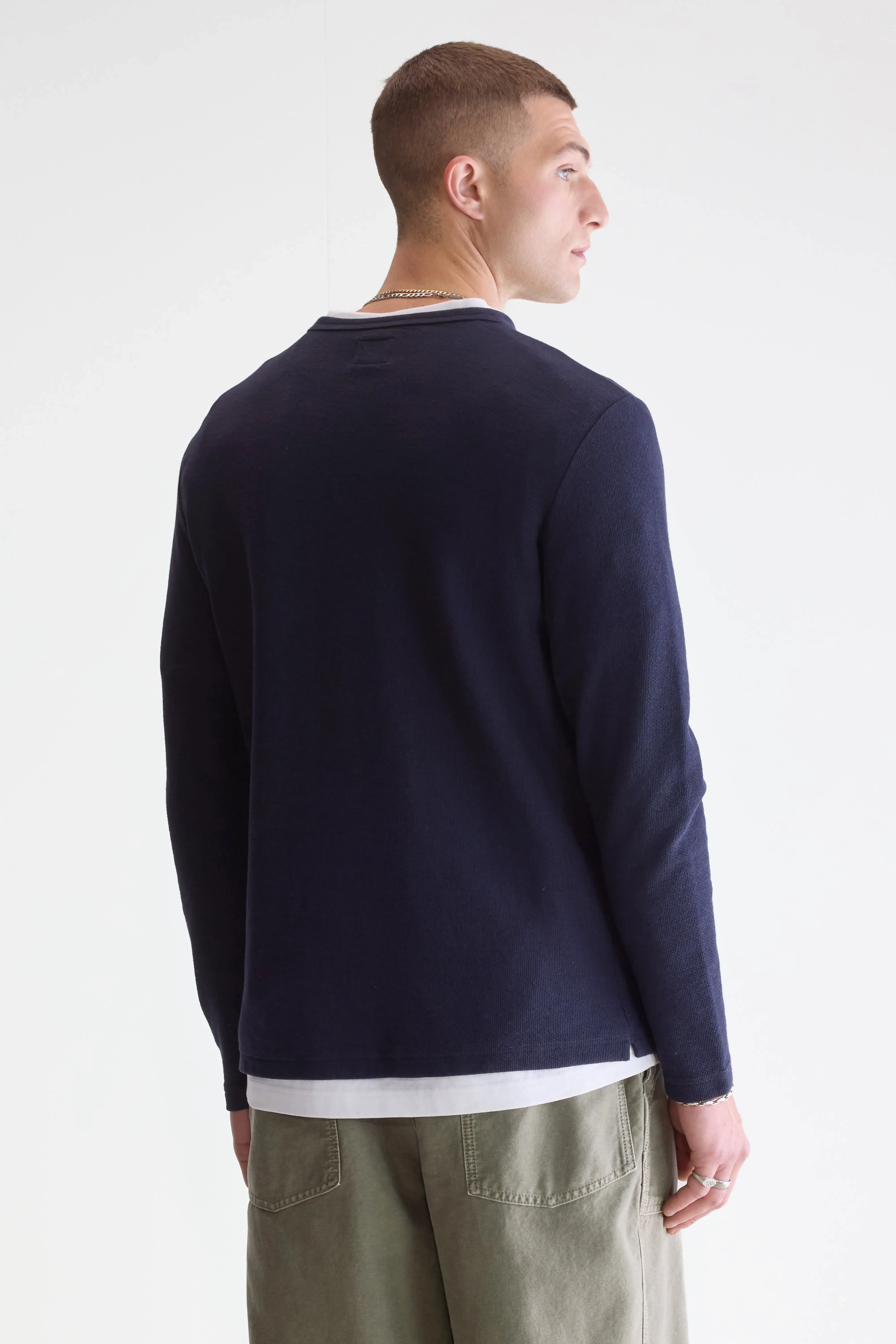Bellerose Fresh long-sleeve navy t-shirt (242 / M / NAVY)