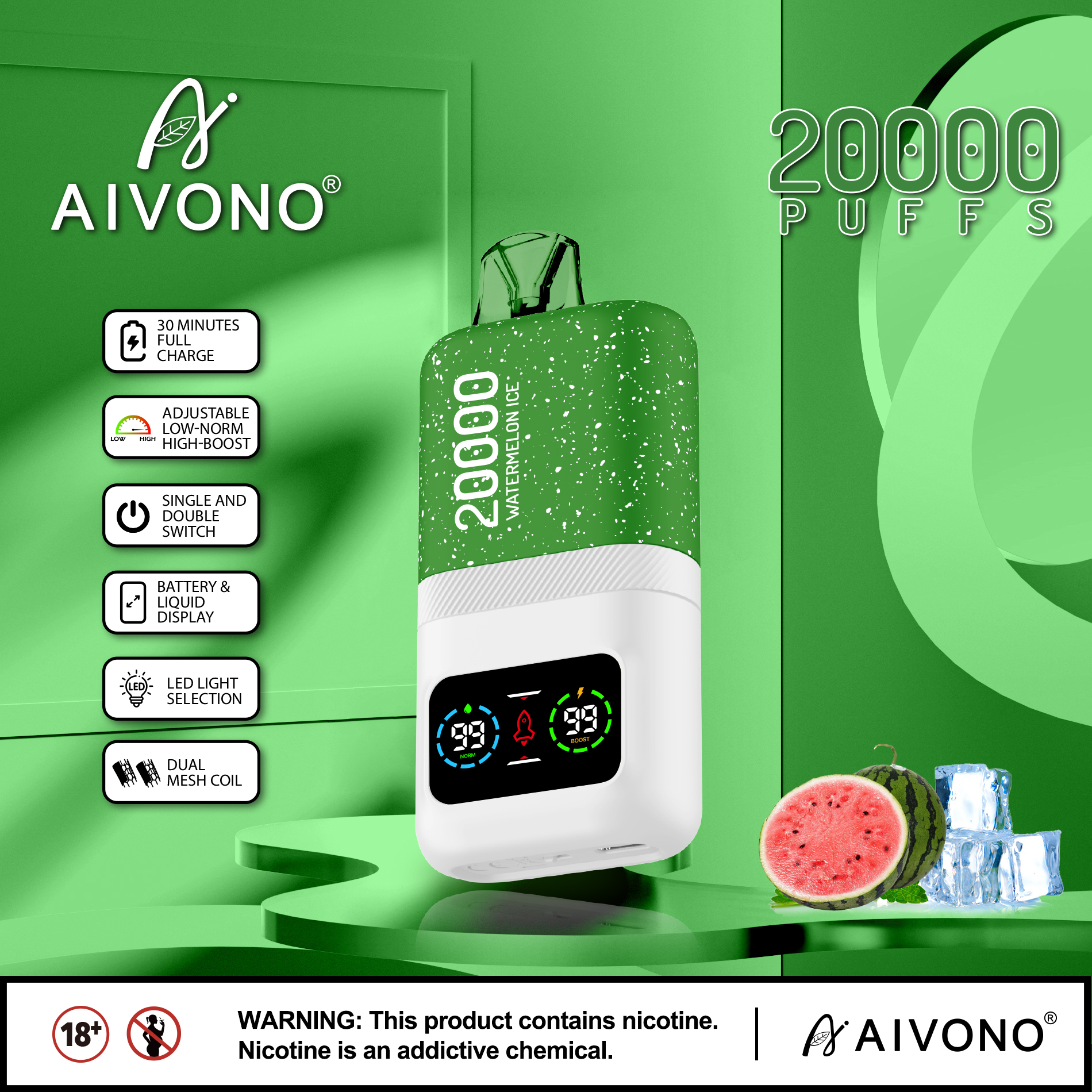 （50 pack）AIVONO AIM MAGIC 20000 Puffs Disposable Vape