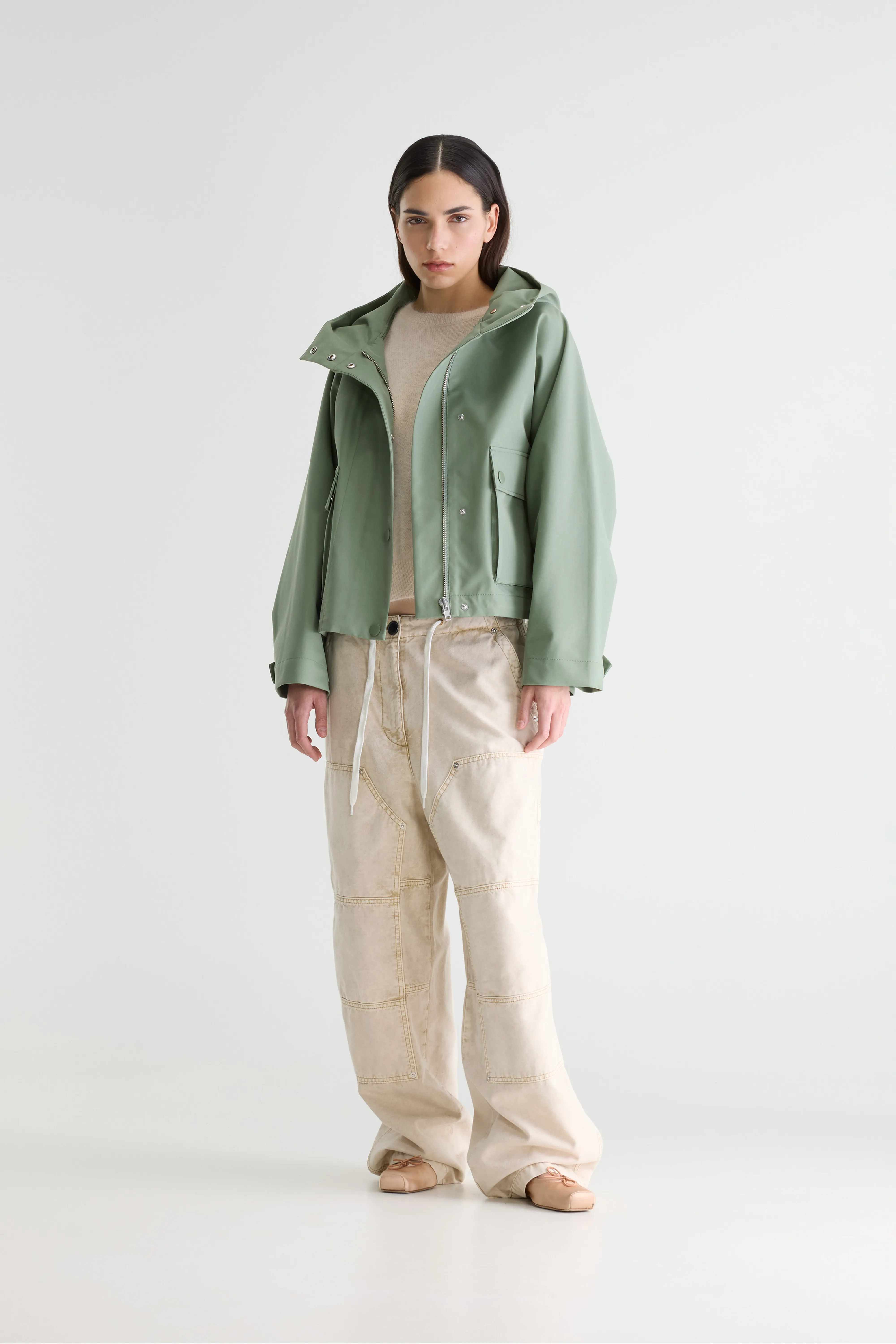 Bellerose Jenna hooded jacket (261 / W / EUCALYPTUS)