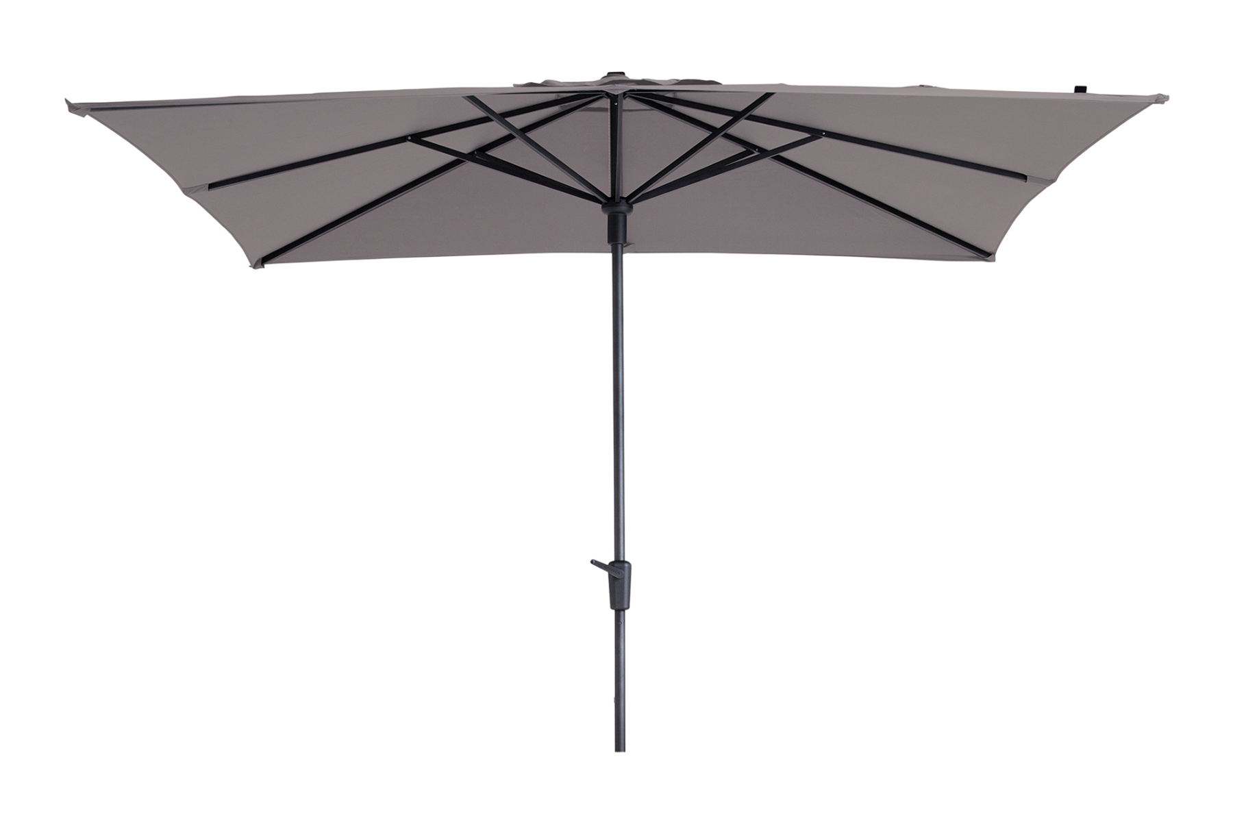 Madison Syros Luxe stokparasol 280x280 cm. - Taupe + Sevilla voet+hoes