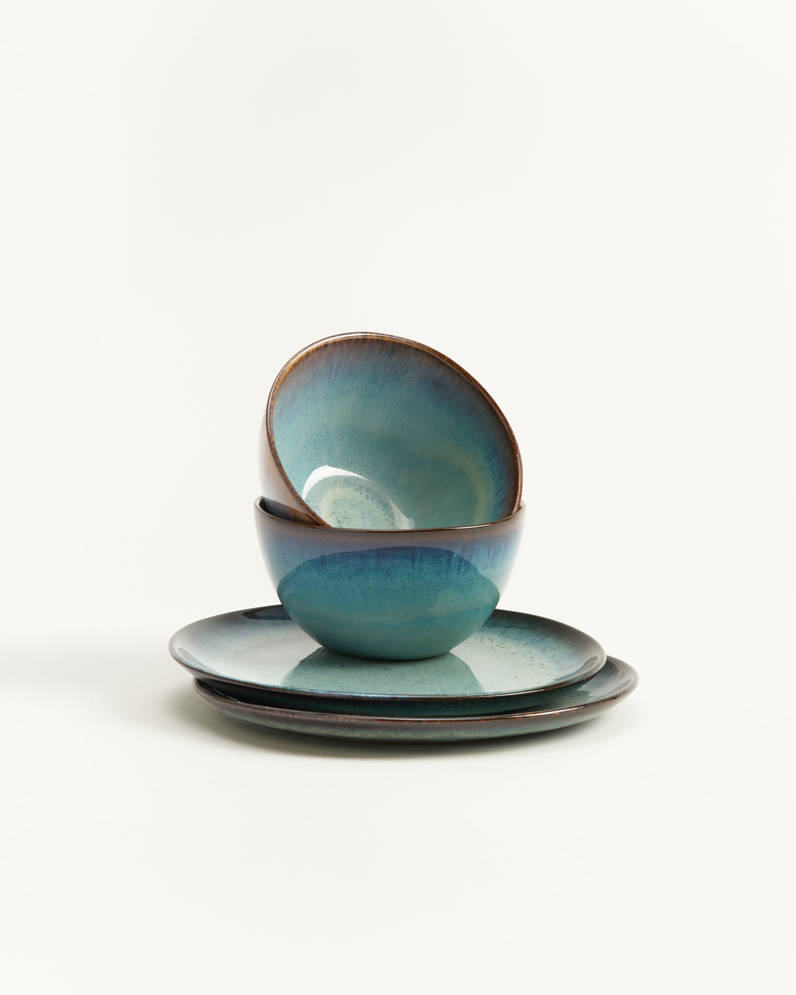 Madeira Frühstücks-Set classic grünblau 4-teilig