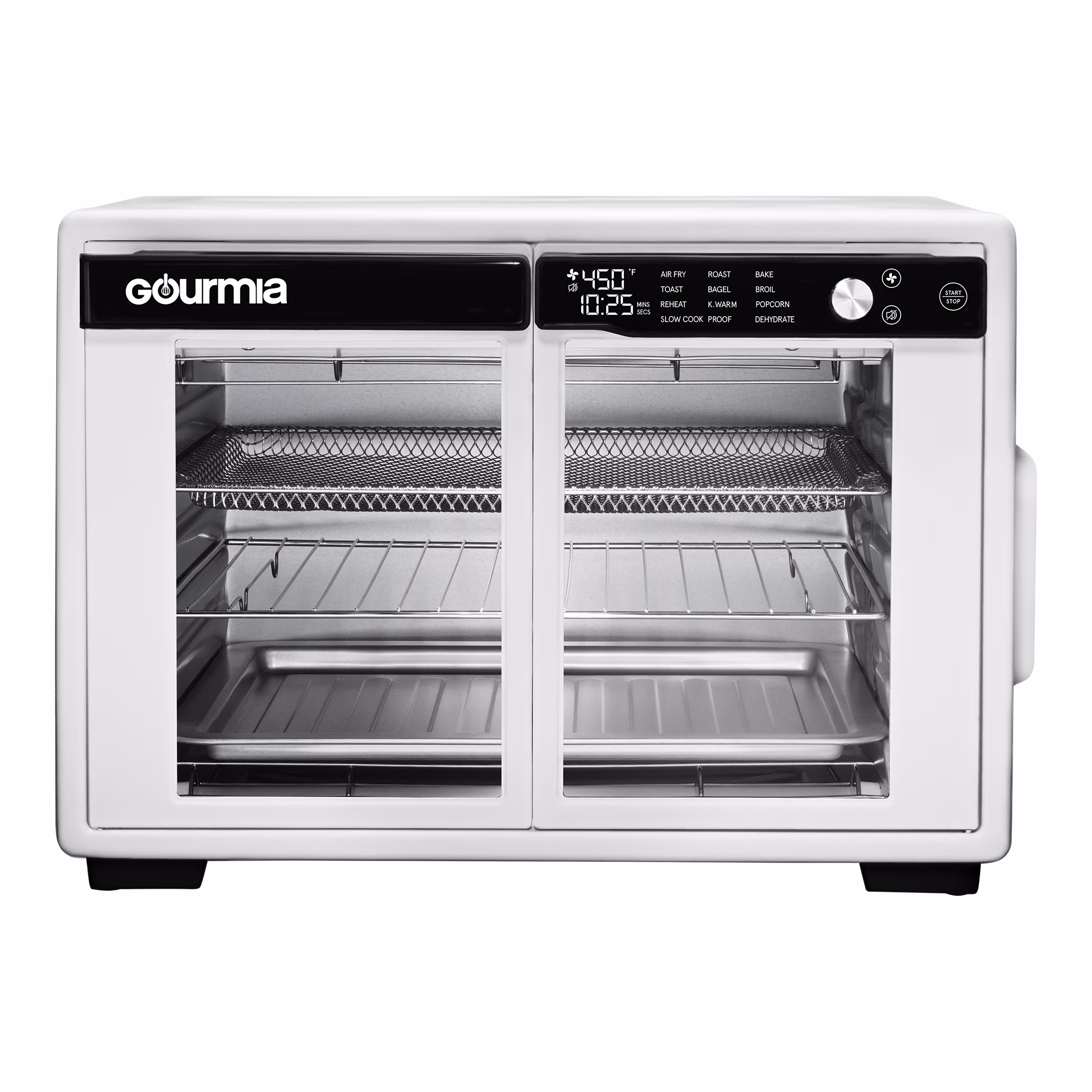 Gourmia 1700W 9-Slice Digital Toaster Oven Air Fryer, 12 Cooking Preset, 35L, Stainless Steel
