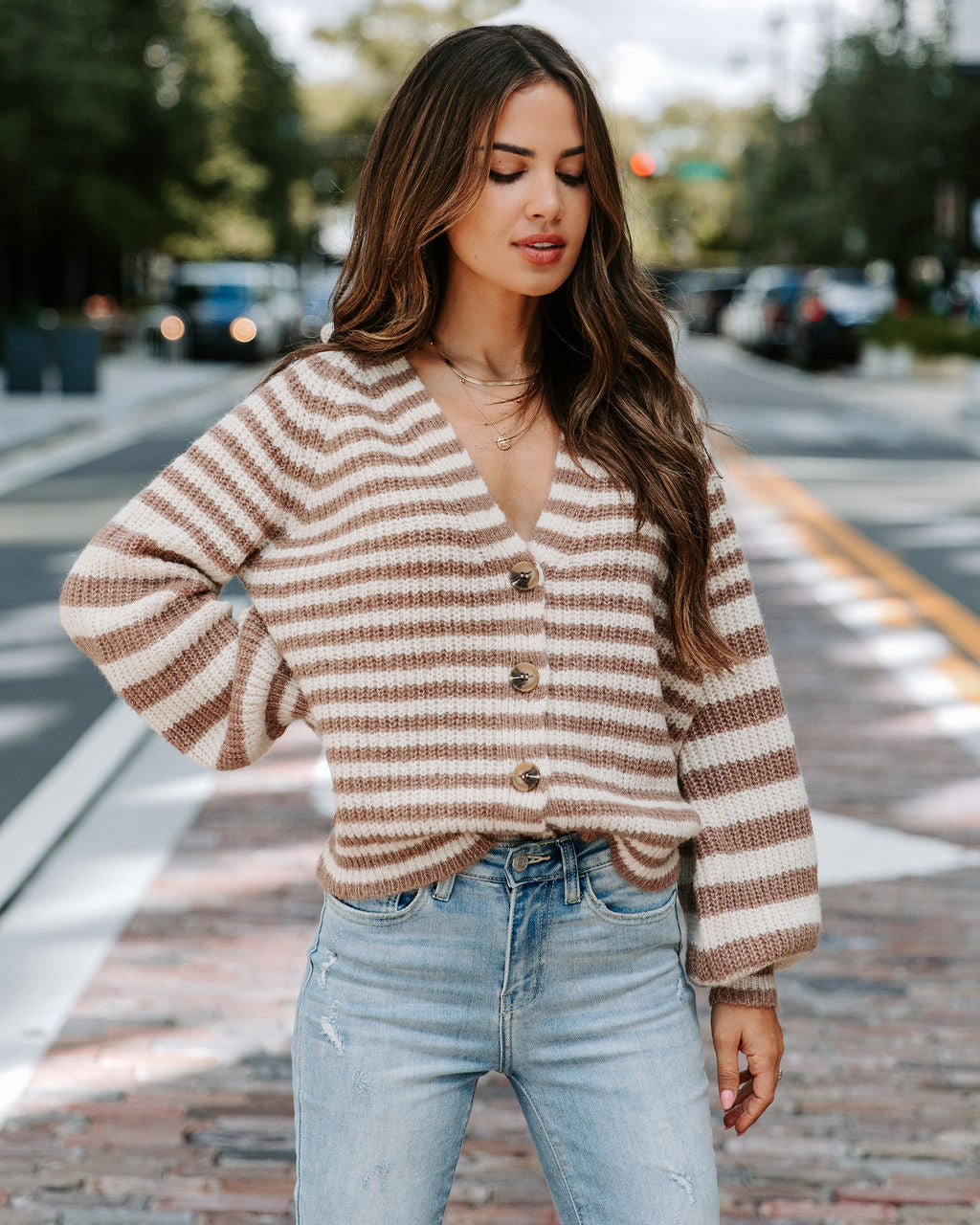 Needed This Badly Striped Knit Cardigan - Se7enfashion