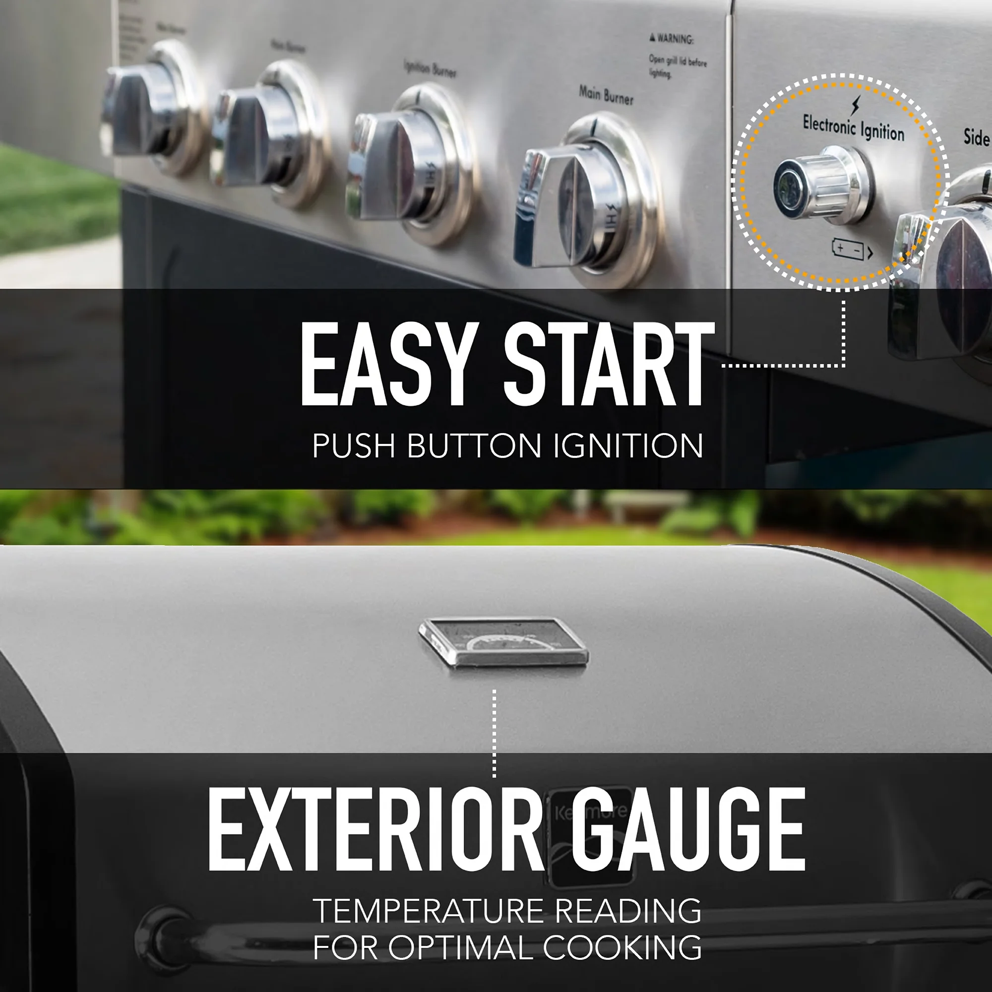 Kenmore BBQ Propane Gas Grill - 5 Burners with Side Burner & Searing Zone, 644 Sq. In. Stainless Steel Grill, 66,000 BTU, Ideal for Outdoor Cooking, Patio & Backyard, Black - Image 31