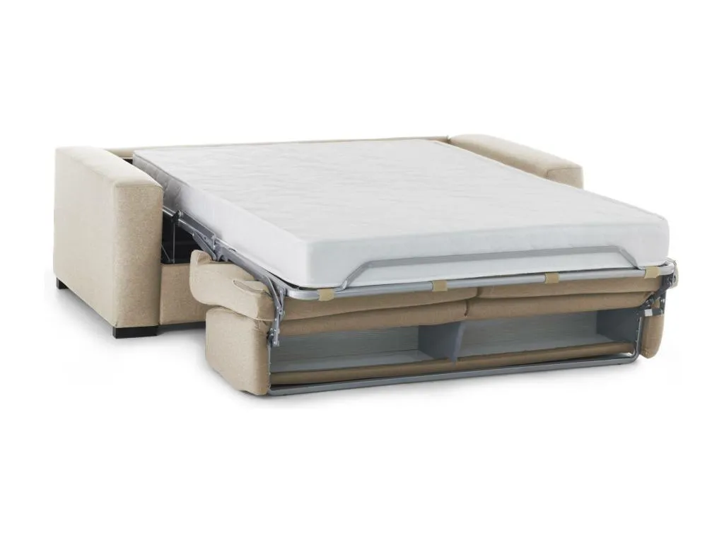 Sofa cama Jmmhogar Gran Sofá de 2 plazas Made in Italy Sofá de salón con apertura giratoria en tela acolchada con reposabrazos estándar