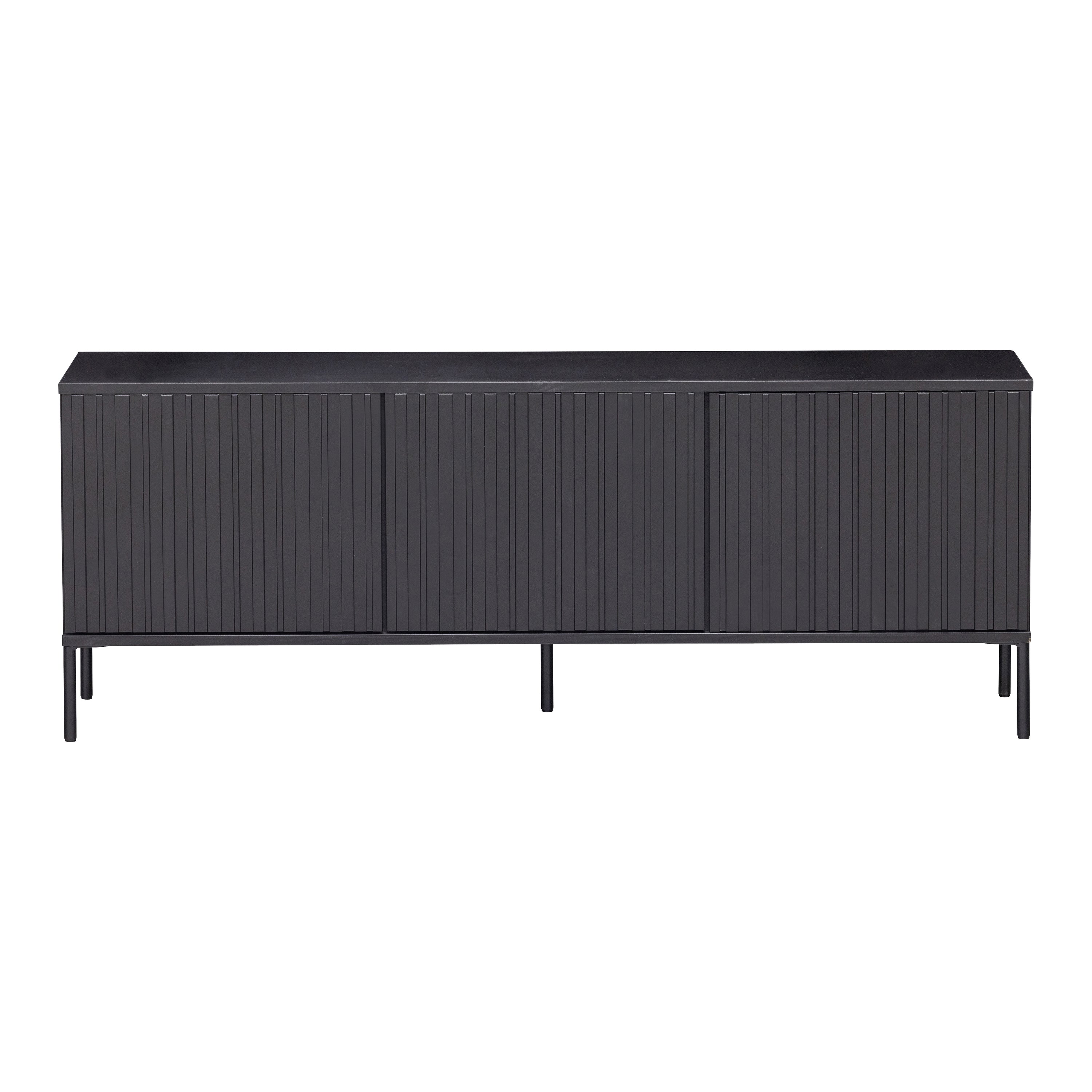 WOOOD New Gravure Tv-meubel B 150 cm - Grenen - Zwart