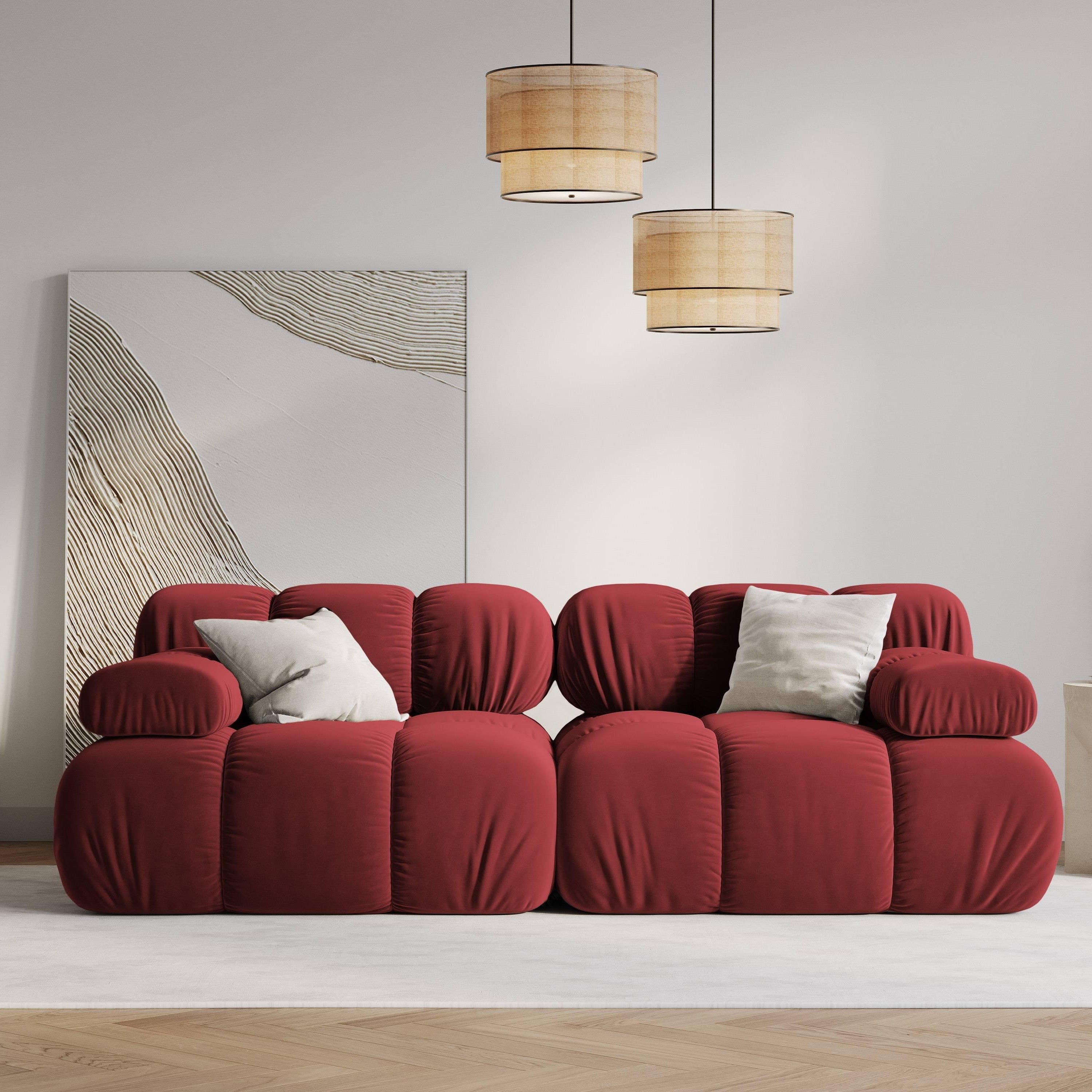 Milo Casa Tropea Modulaire 2-zitsbank - Bordeauxrood