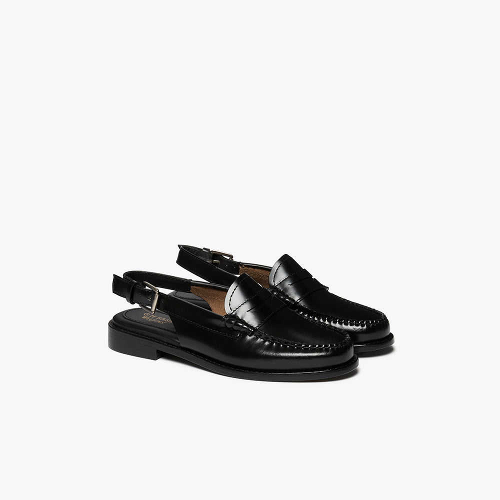 GH Bass - Mocassins Weejun Penny Slingback - Noir