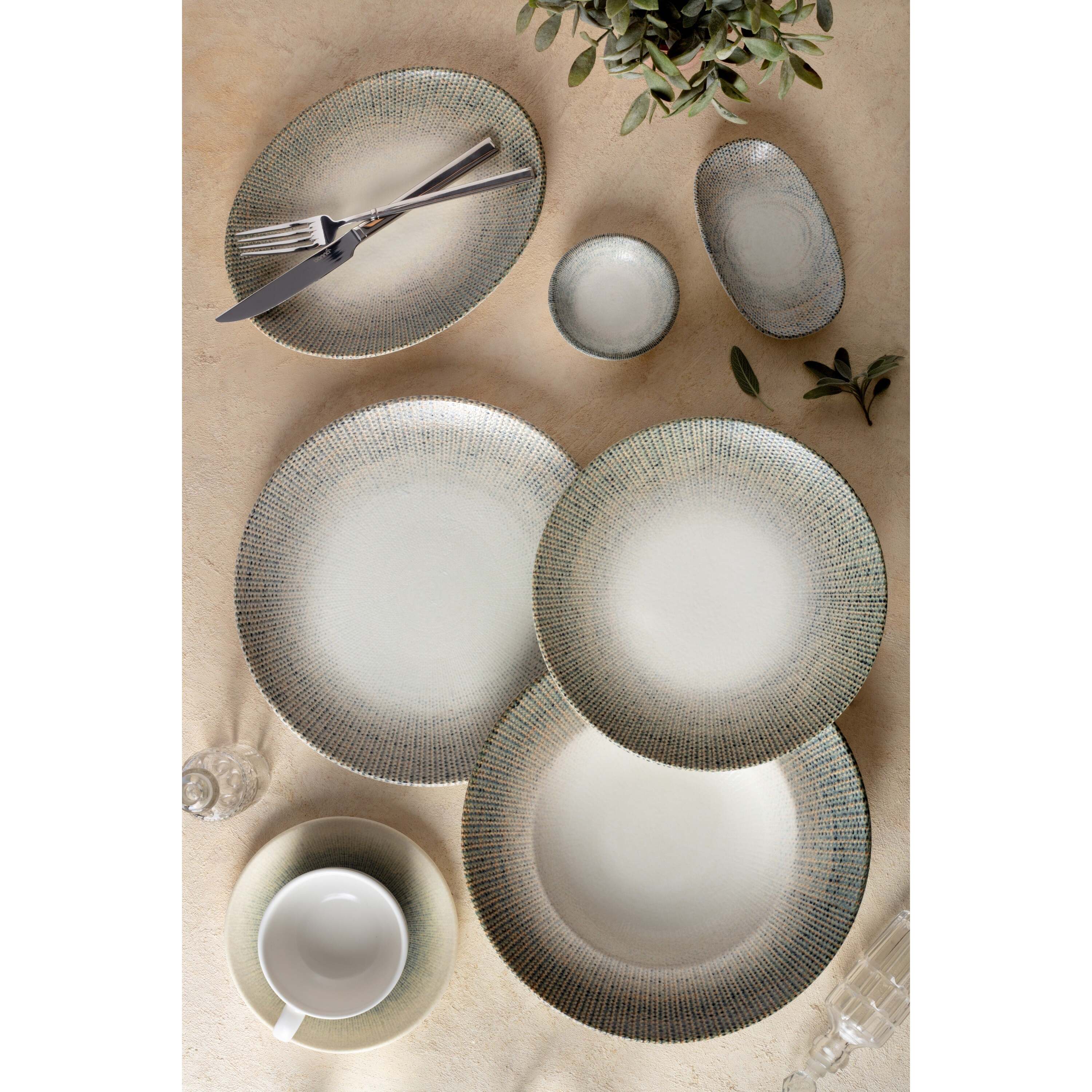 Bonna Diep bord - Sway - Porselein - 23 cm (1000cc) - set van 6