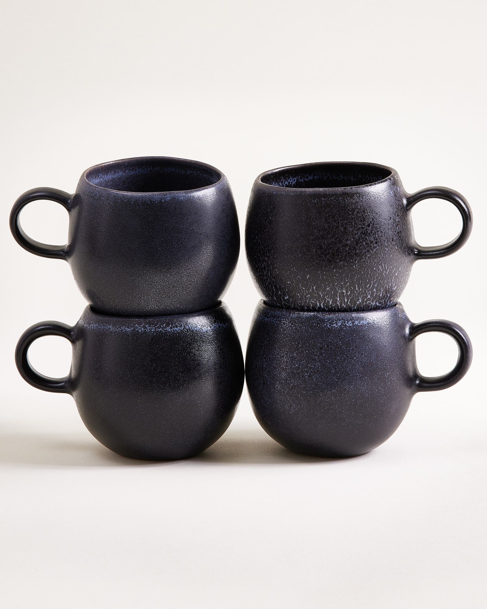 Turmalina Tasse groß schwarz 4er-Set