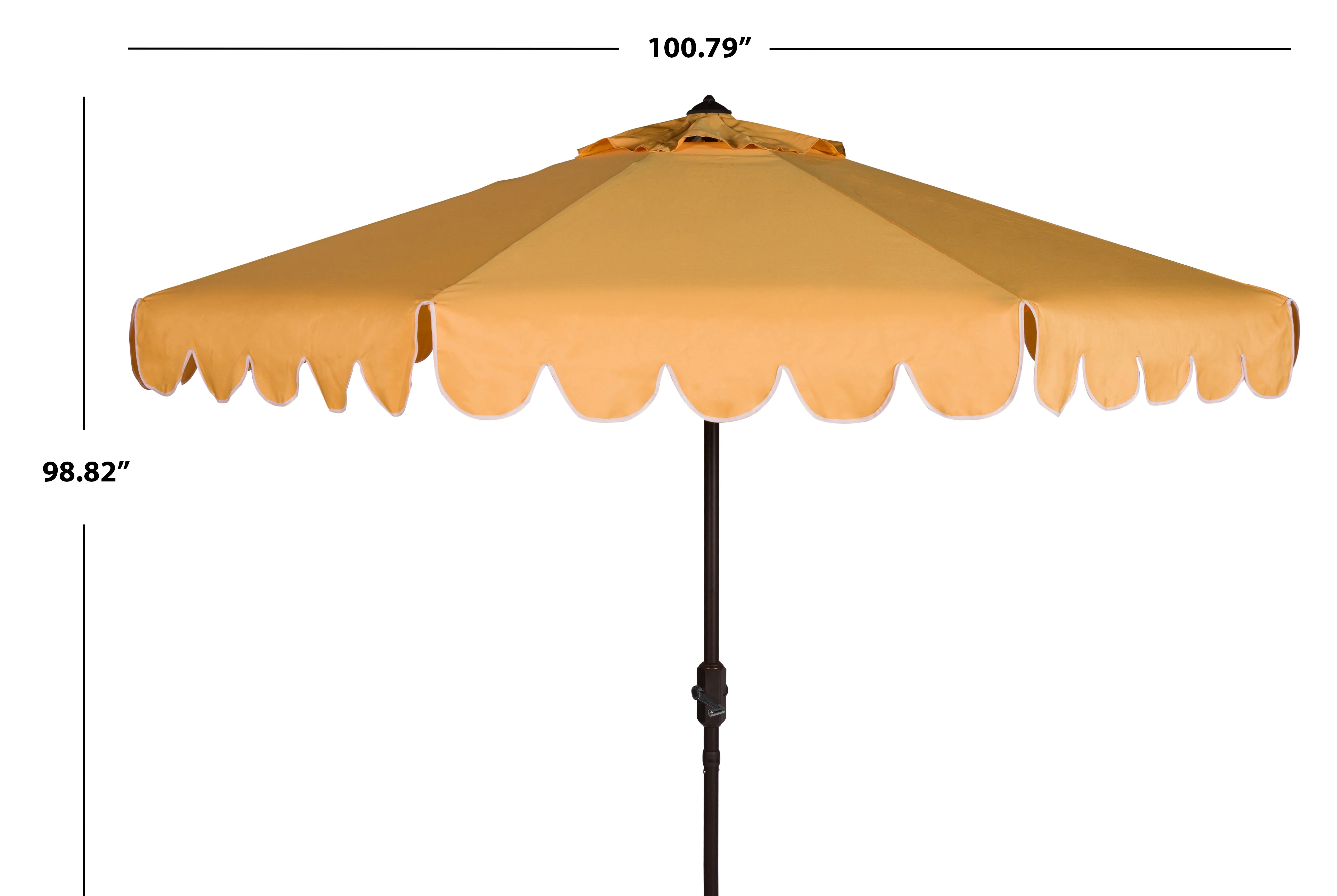 Safavieh Venice 9' Market Crank Tilt Patio Umbrella, Navy/White - Image 40
