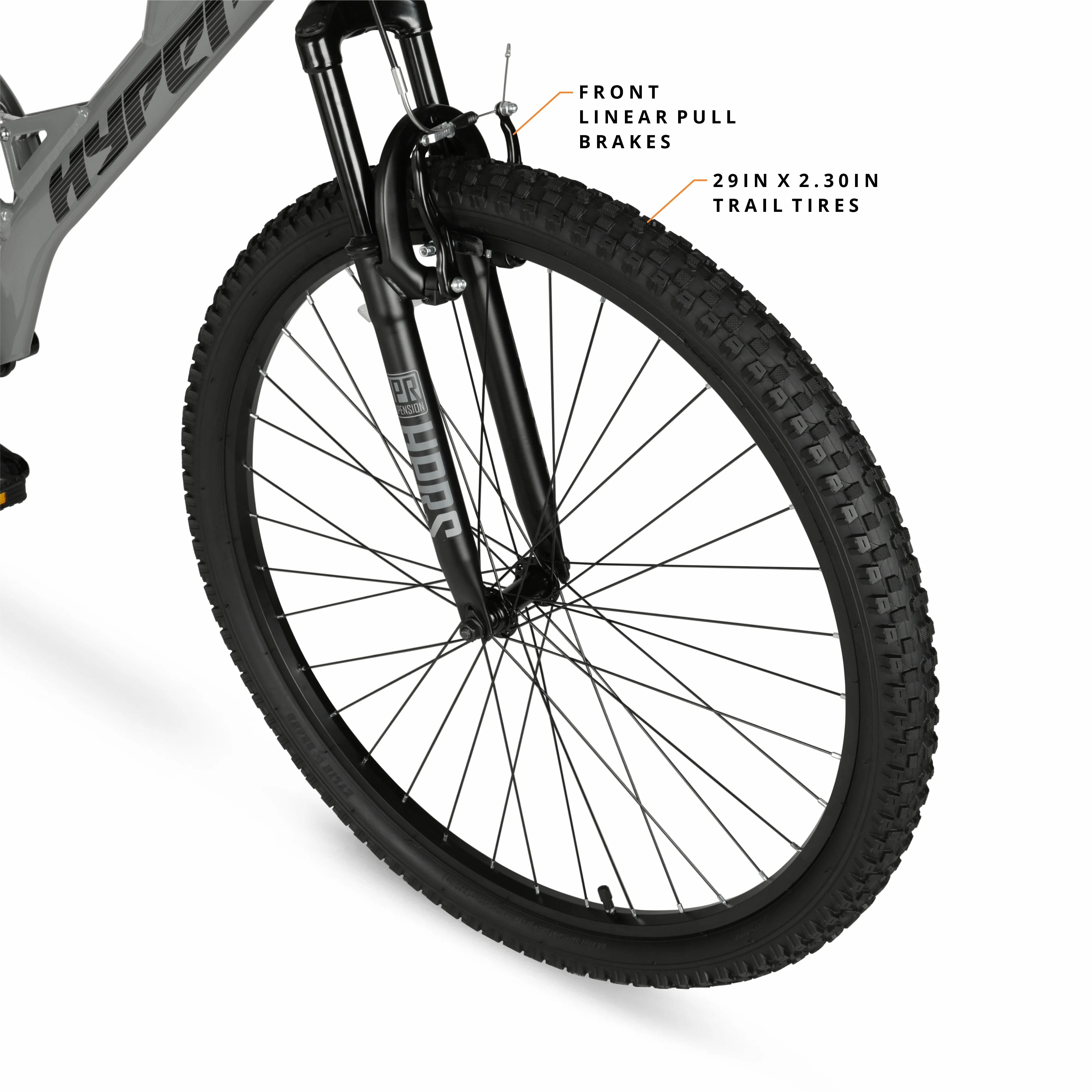 Hyper Bicycles 29" Men's Havoc Mountain Bike, Gray - Image 18