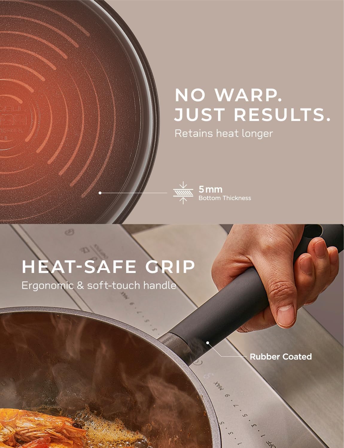 CUCKOO 11 in Kyndell Nonstick Ceramic Wok Pan, Induction Compatible (COP-B2810HGB)