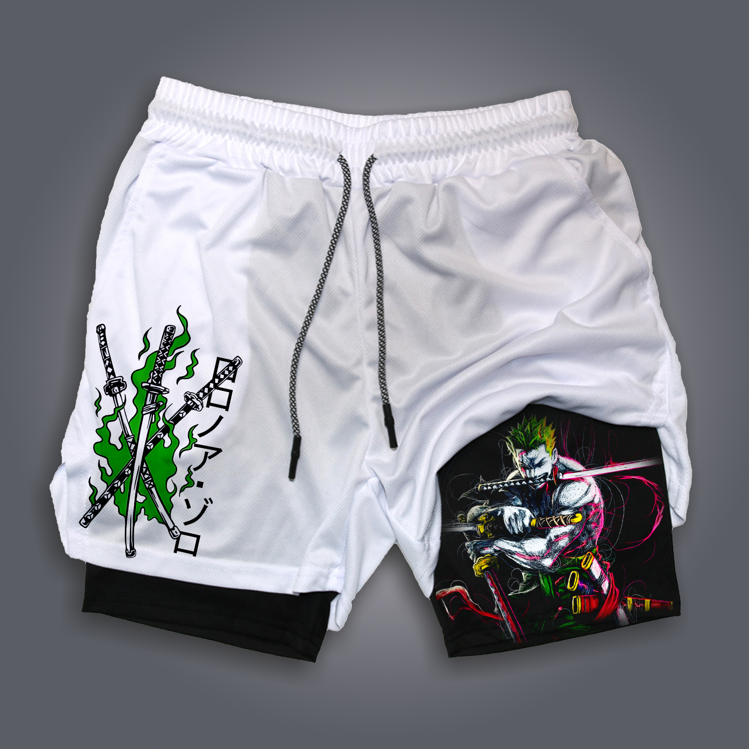 Unisex Anime Print Drawstring Comicssoul Shorts