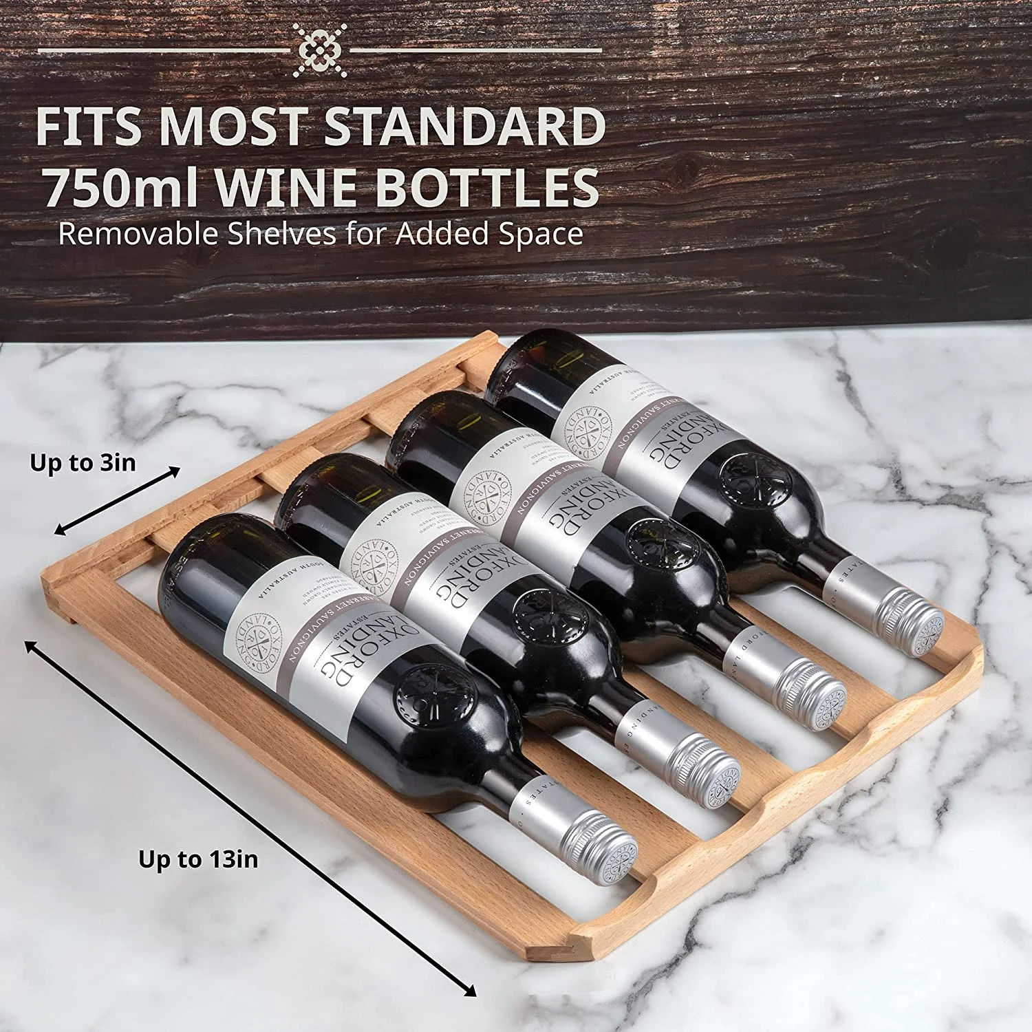 Ivation 24 Bottle Compressor Wine Refrigerator, Freestanding Wine Cooler with Lock, Stainless Steel - Image 2