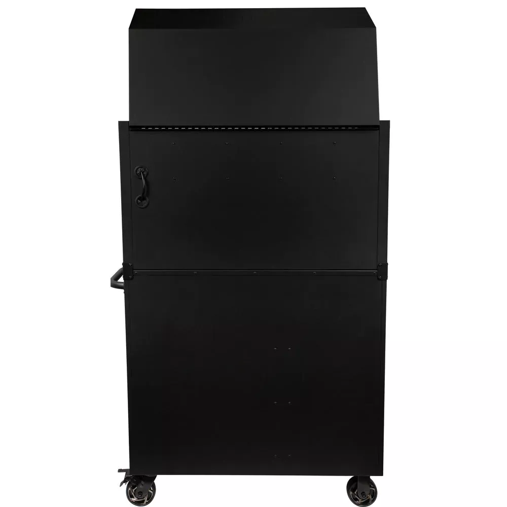 PROFESSIONAL DUTY 41 IN. W X 21.5 IN. D 15-DRAWER MATTE BLACK TOOL CHEST AND CABINET COMBO