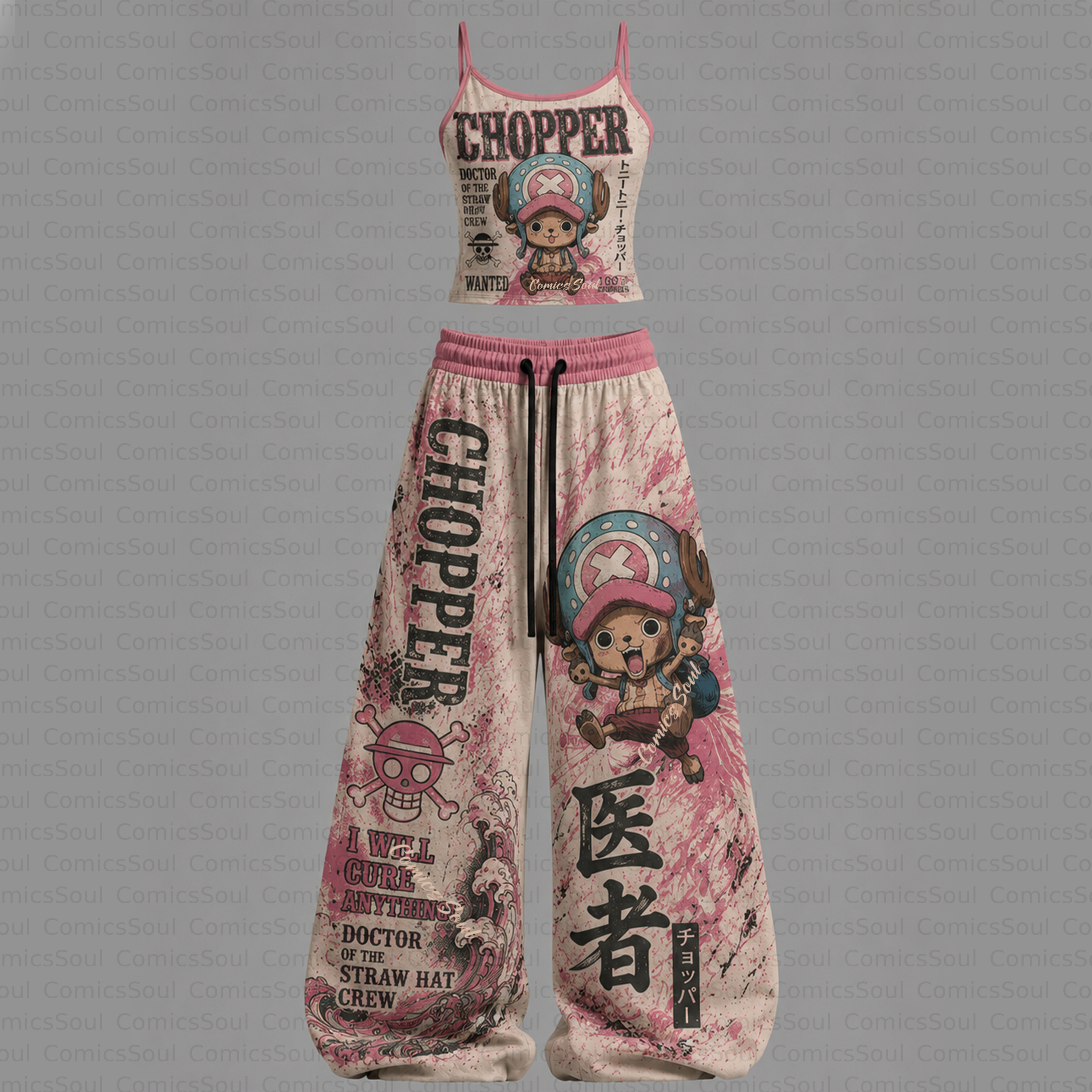 ONE PIECE Top & Elasticated Trousers Two-Piece Set