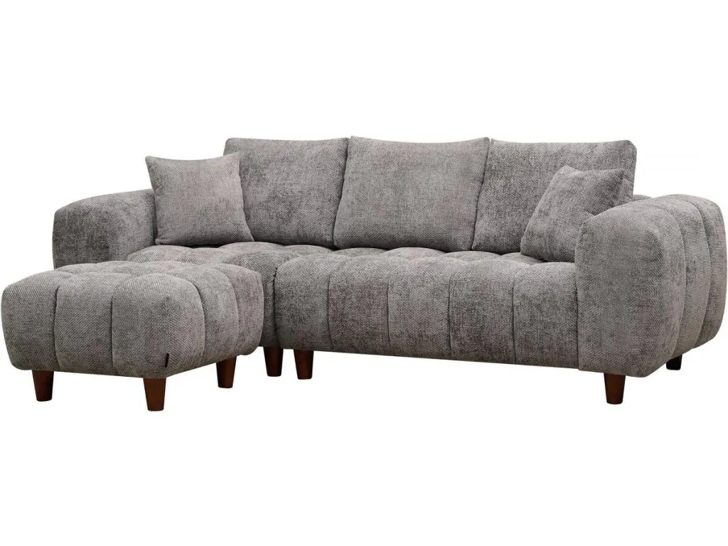 Otomana para sofá Nidovia de diseño moderno y elegante en gris. ntz2284723