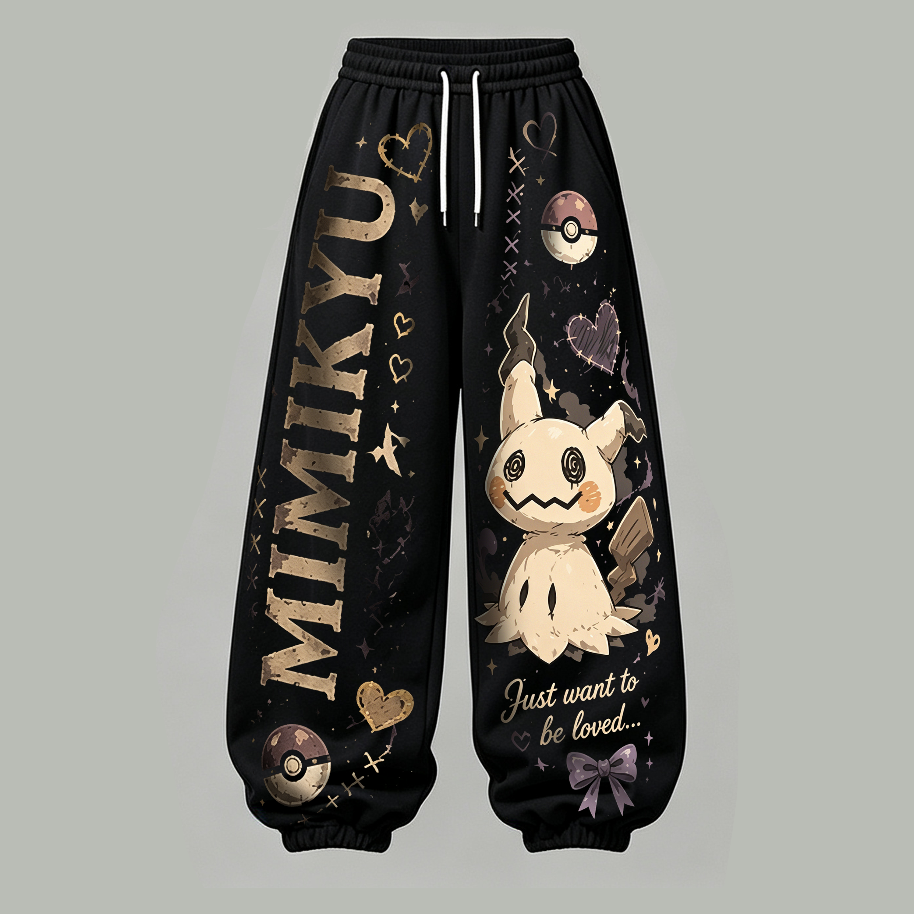 Pokémon Cropped Long Sleeve Hoodie & High Waist Jogger Pants Two Piece TeeThreads Sustain the Scene with Custom Apparel