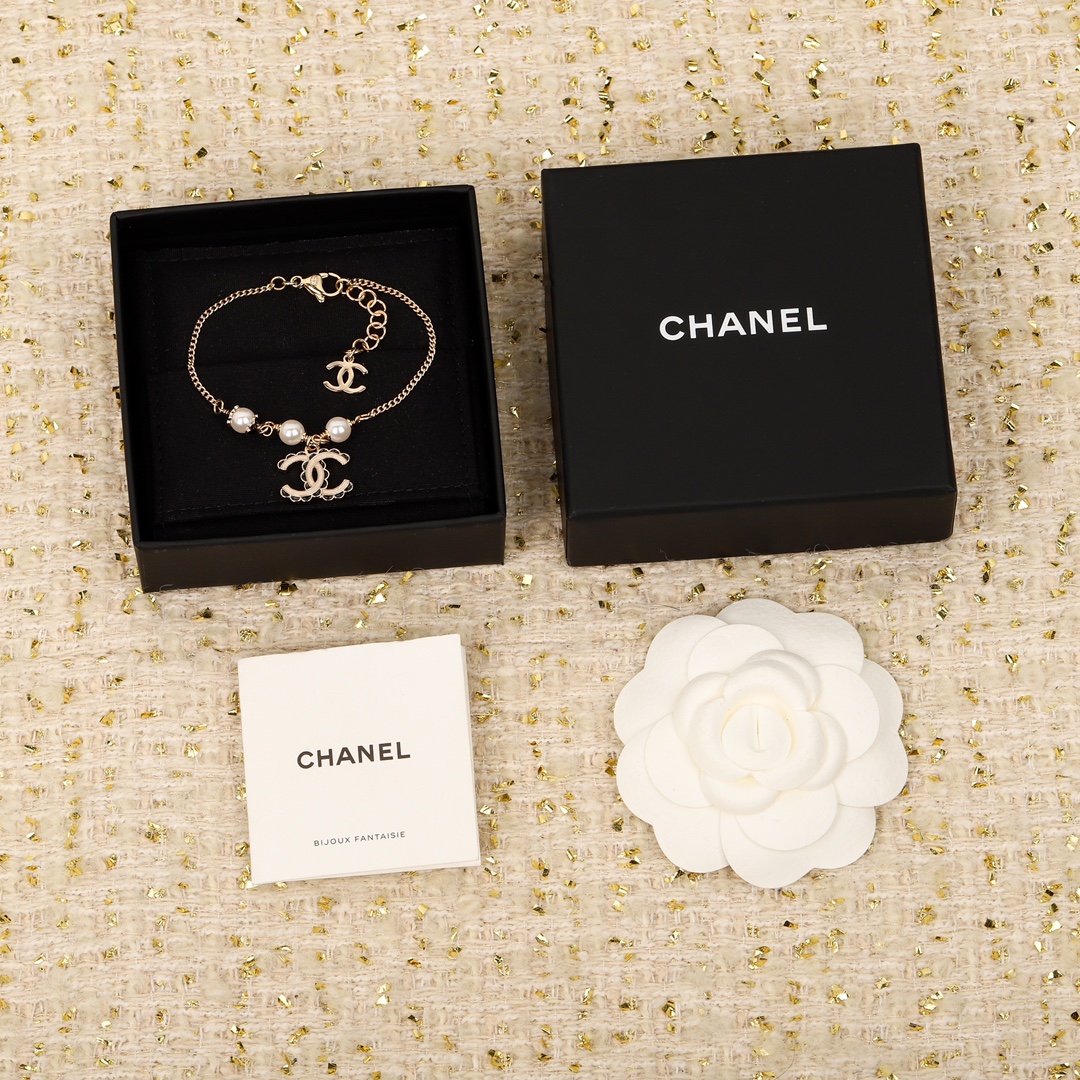 Chanel Black Lace CC Bracelet - Original Replica Club