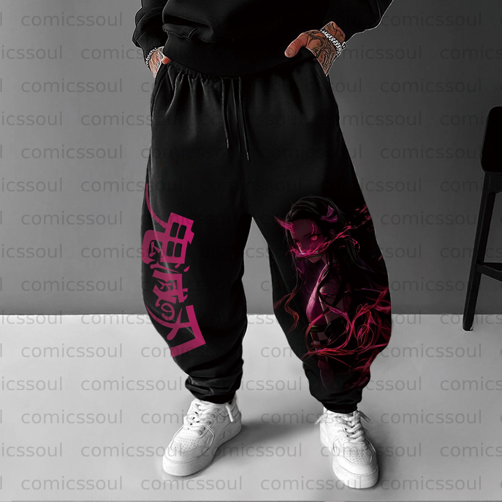 Unisex Anime Inspired Vintage Pants