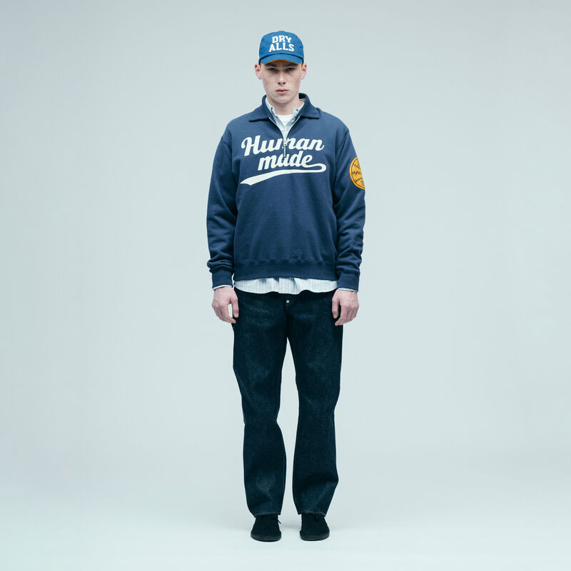 HUMAN MADE HALF-ZIP SWEATSHIRT