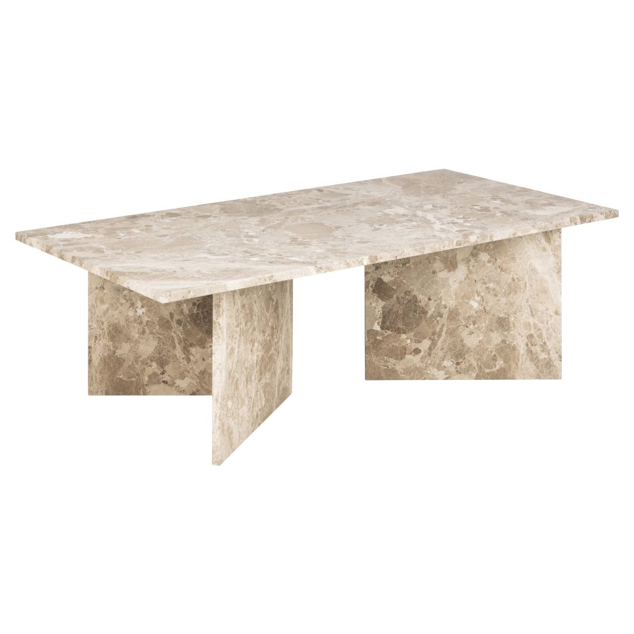 Blokker Stone Salontafel - Rechthoekig - Bruin