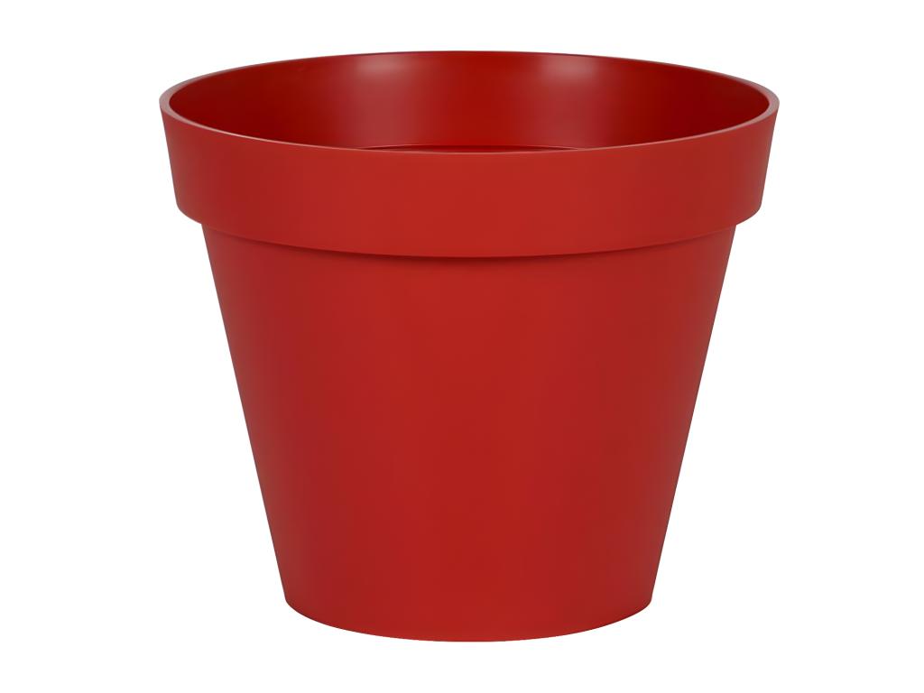 MubdeluPot de fleur rond Toscane - Ø 60 x H 47 cm - 76 L - Rouge rubis