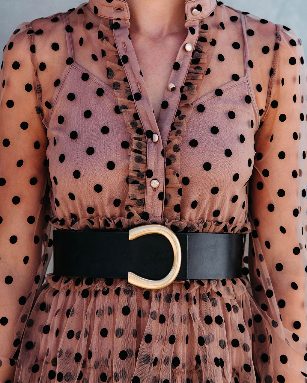 PREORDER - Ella Polka Dot Tiered Tulle Maxi Dress - Se7enfashion