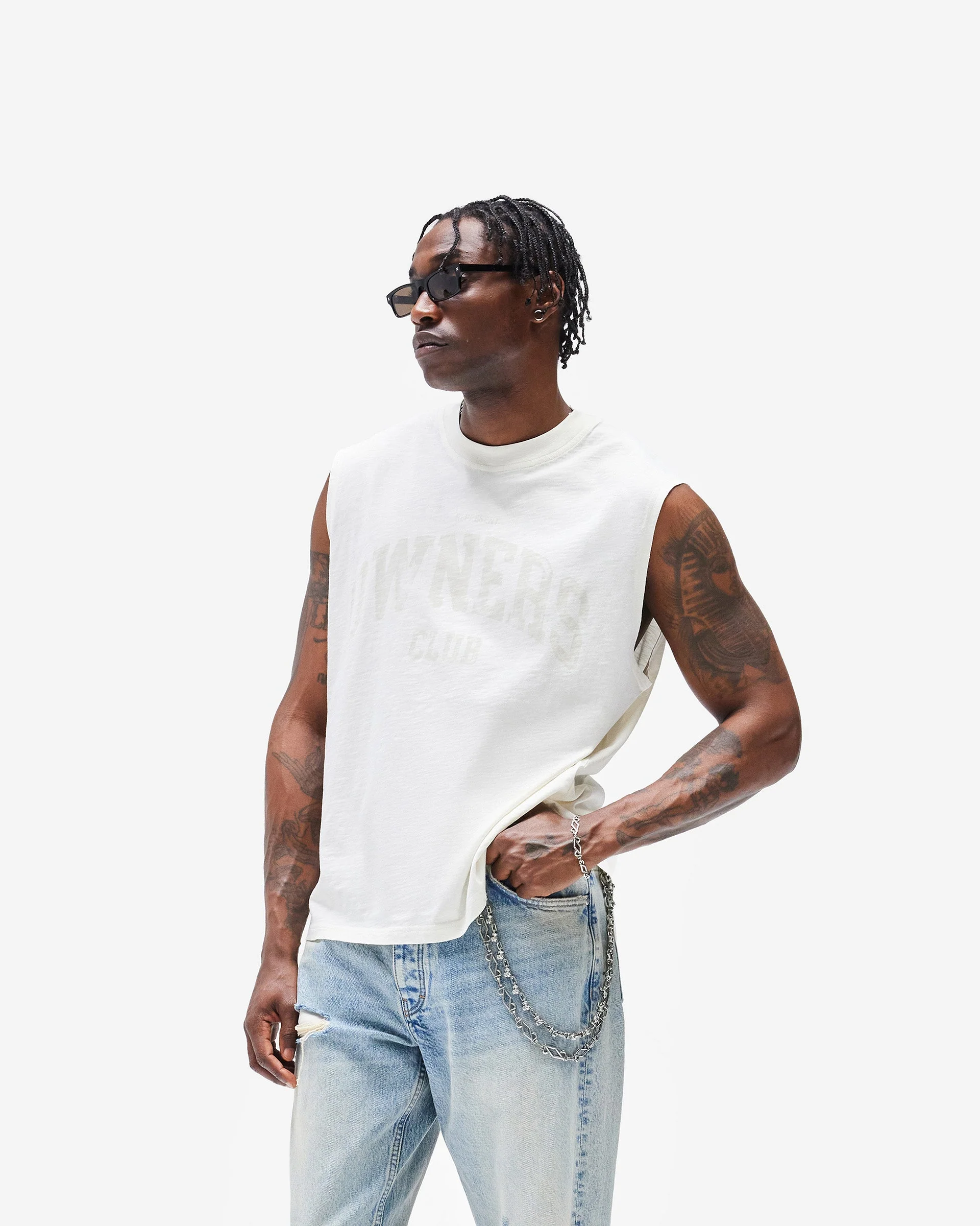Represent Owners Club Tank - Chalk