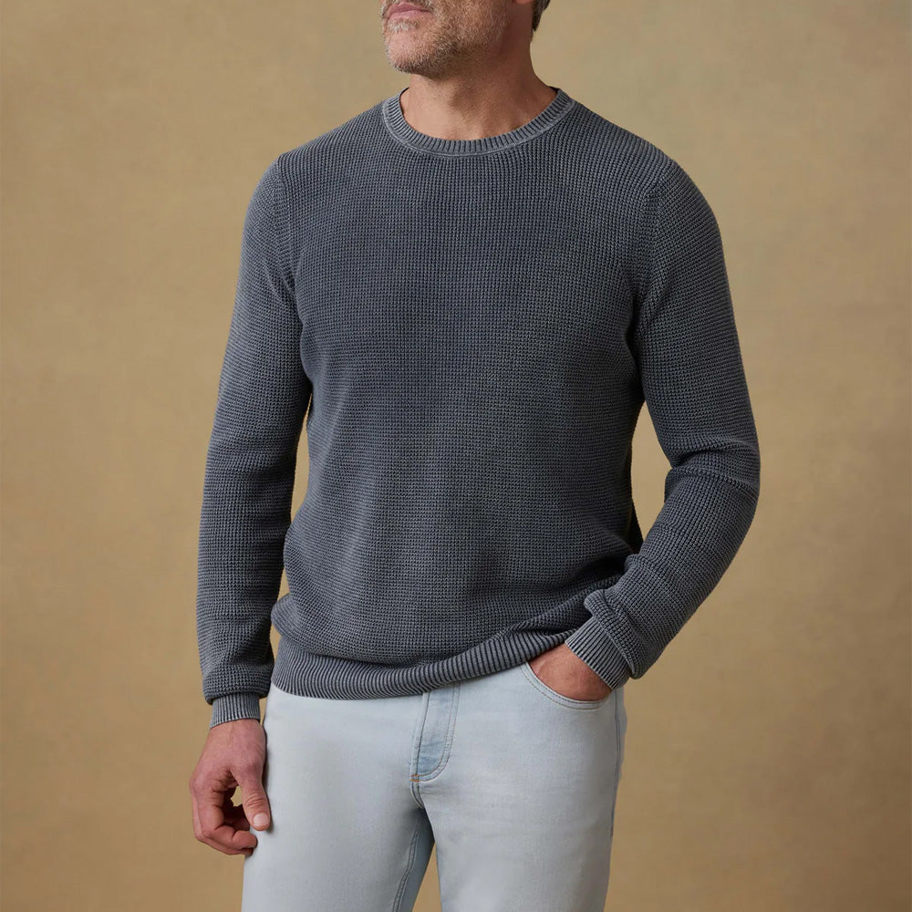 Faherty - Pull Sunwashed Crewneck - Noir délavé