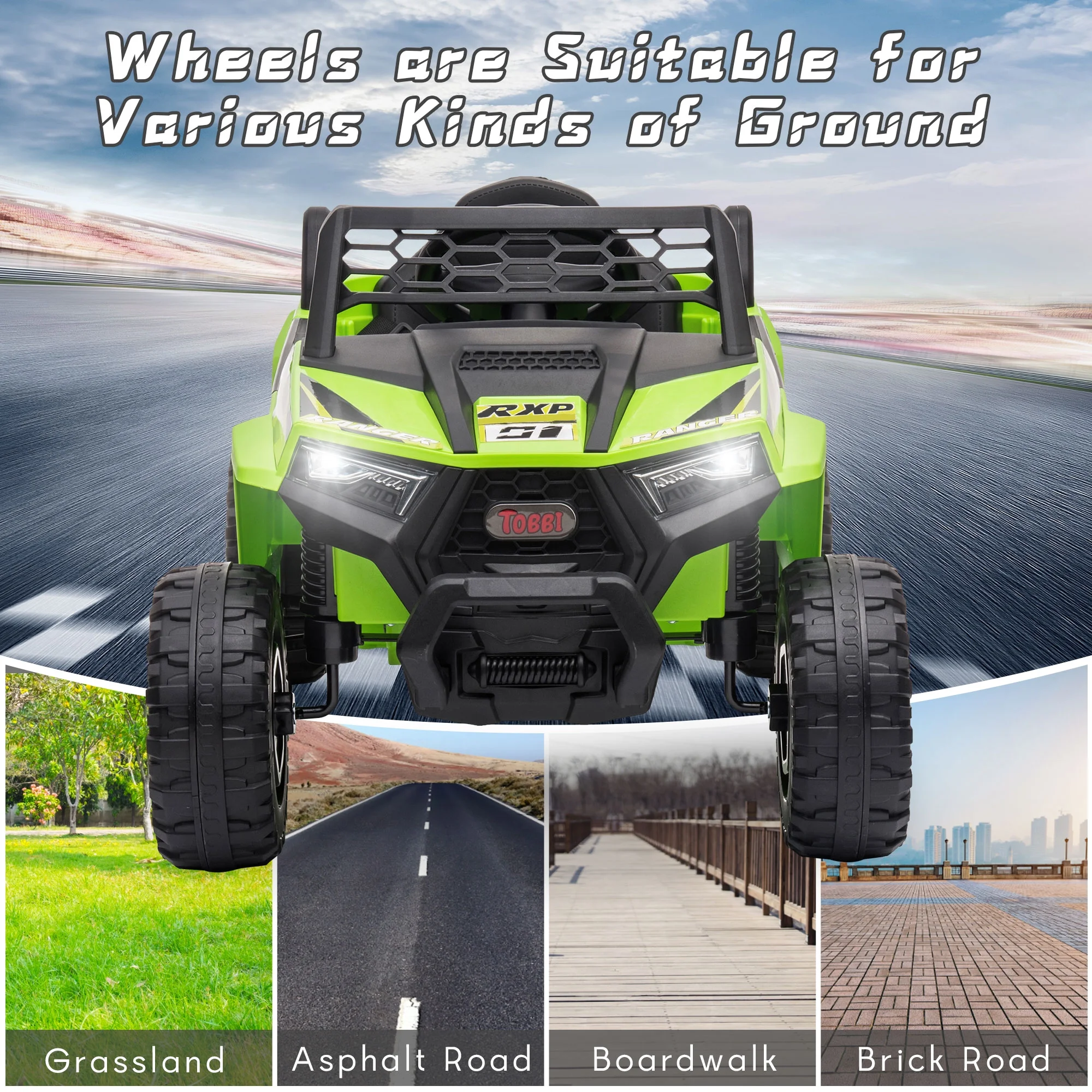 TOBBI 12V Kids Electric off-Road UTV Truck Car Battery Powered Ride on Toys for Girls with LED Headlights, Music, Horn - Image 32