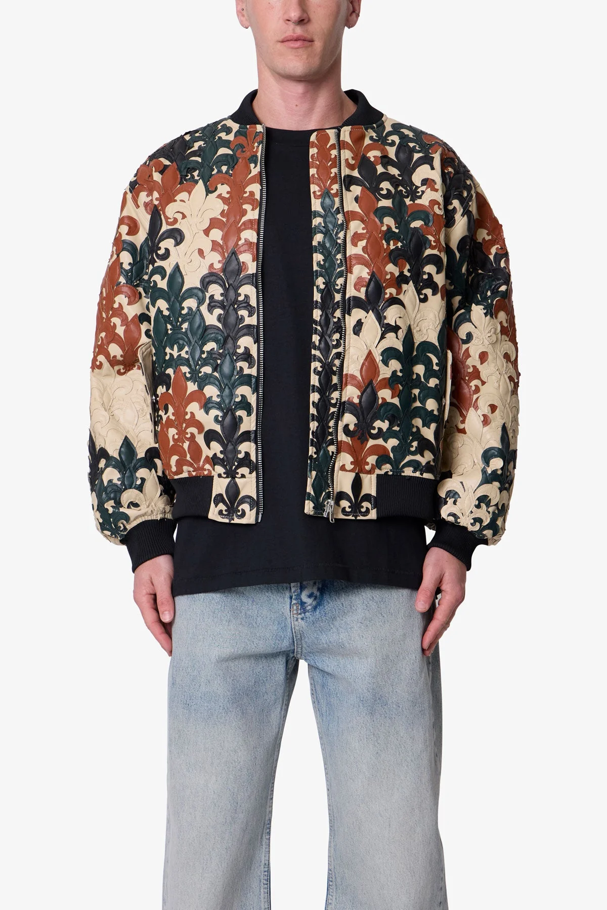 Fleur De Lis Bomber Jacket - Multi