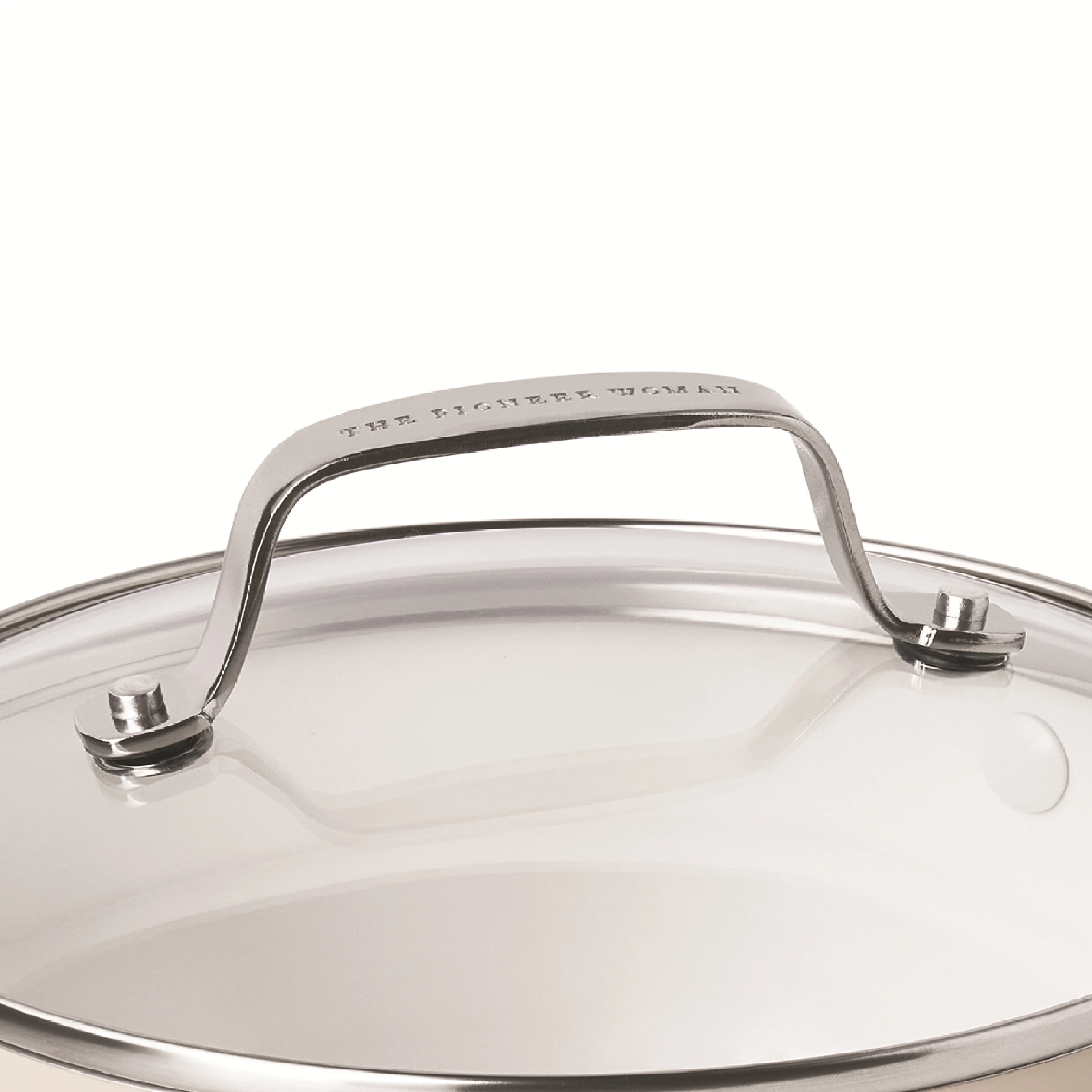The Pioneer Woman Harlow 15-Piece Cookware Set, Ceramic Non-Stick Pots and Pans Set, Taupe - Image 19