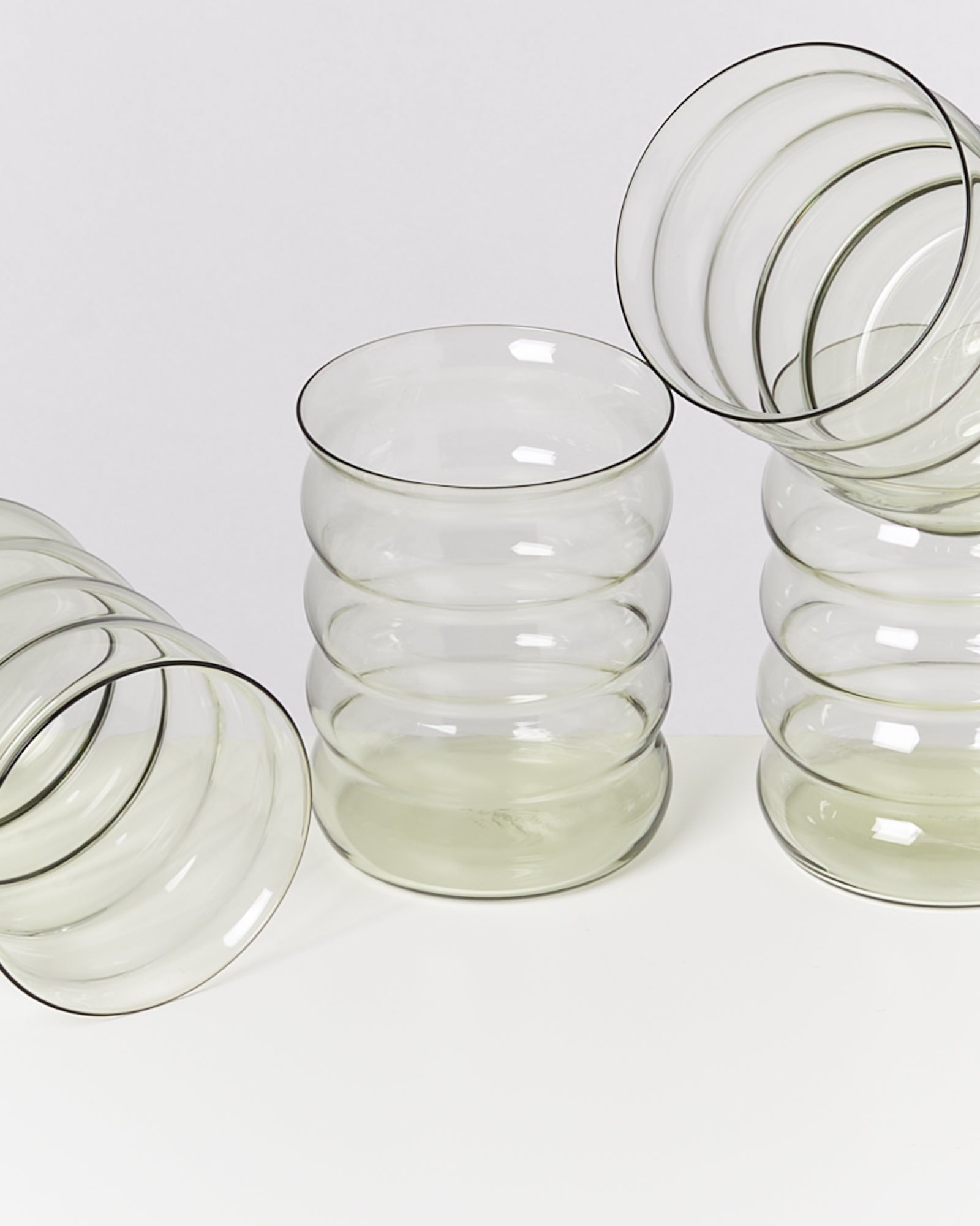 Joia Glas groß bubble smaragd 4er-Set
