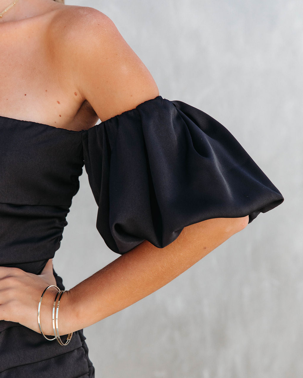 City Fashionista Off The Shoulder Mini Dress - Black - Se7enfashion