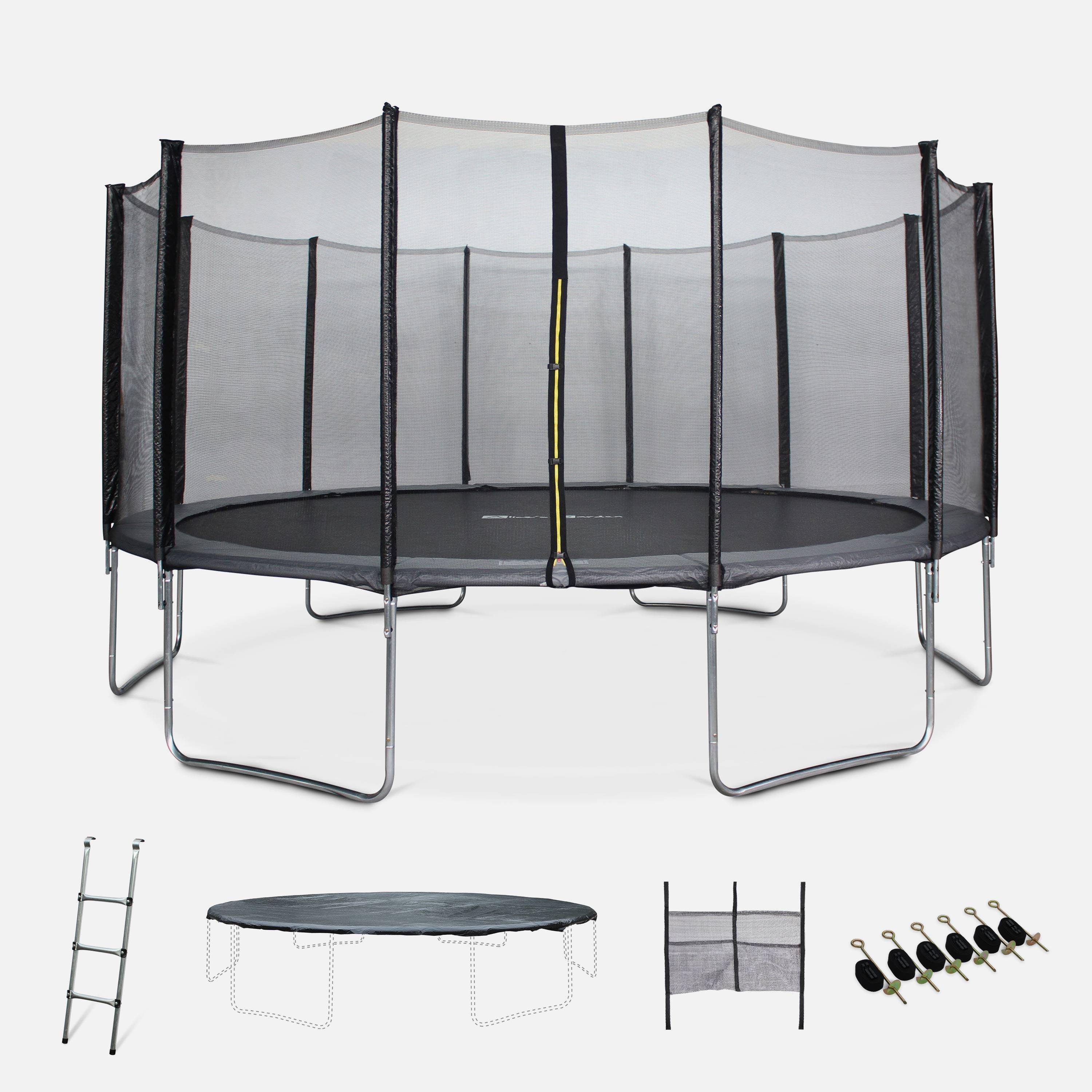 Jupiter XXL - Cama elástica con pack de accesorios, 490cm