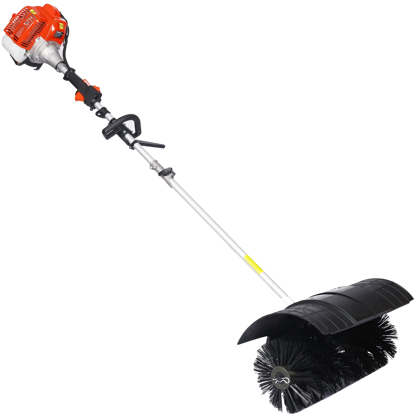 Power Snow Sweeper Brush Machine, 52cc Gasoline Walk-Behind Power Broom for Artificial Lawn Dirt Debris, 24" X 9" Brush, EPA Approved - Image 12