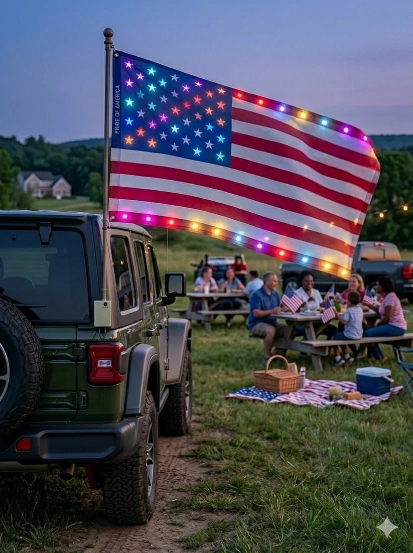 🦅 Illuminated 250th Anniversary USA Commemorative Flag - Premium LED Edition (3x5 Ft) -Bestseller
