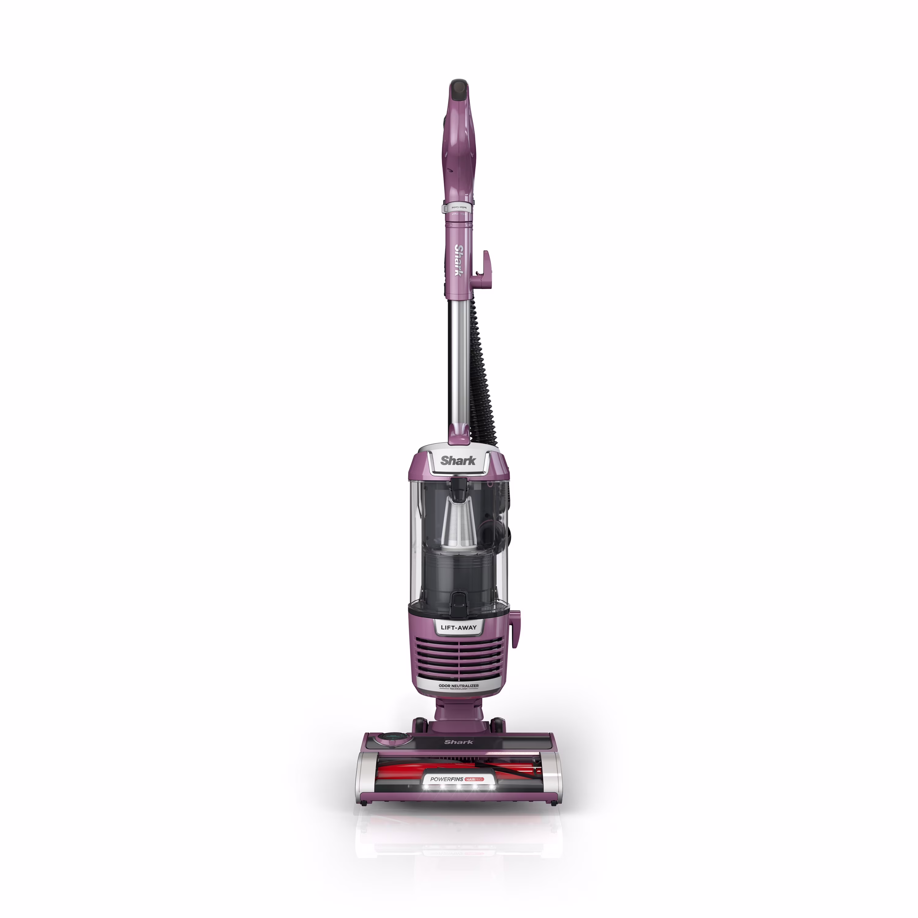 Shark Upright Vacuum, Lift - Away, Pet Friendly, Bagless, Powerfins Hairpro Odor Neutralizer Technology, Hard Floor and Carpet, Self Cleaning Brushroll, Anti Allergen Swivel Steering, ZD550, Purple