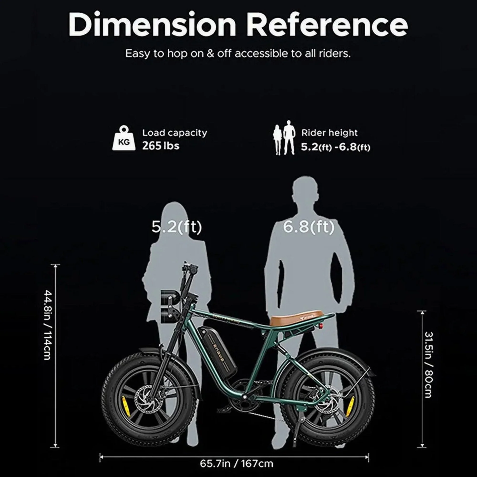 AKEZ Retro Electric Bike 1000W, 28 mph, 94 Miles, 20 inch x 4.0 inch Fat Tires - Image 7 AKEZ Retro Electric Bike 1000W, 28 mph, 94 Miles, 20 inch x 4.0 inch Fat Tires - Image 7