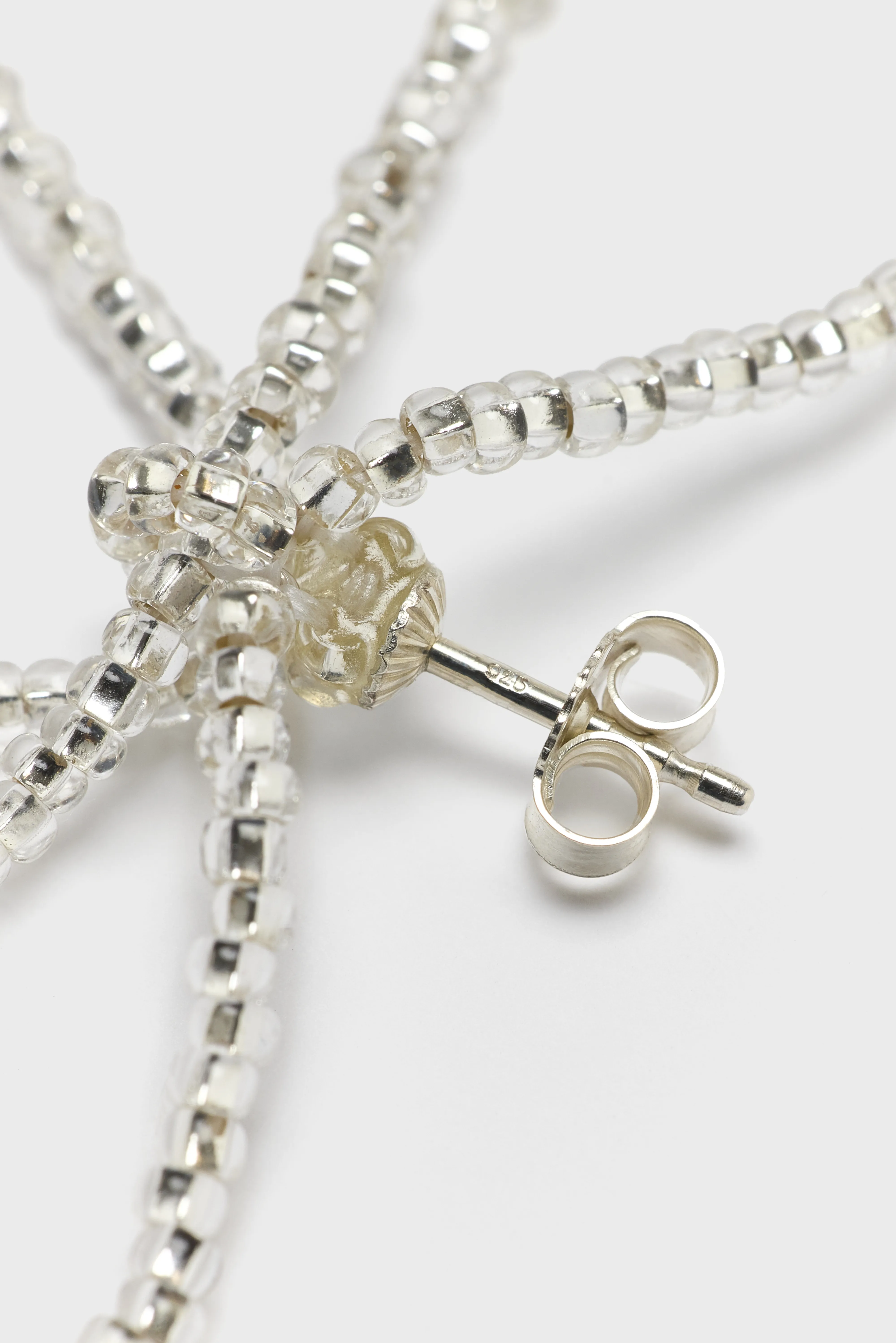 Bellerose Sad Bow Ear Stick Earrings  (252 / W / SILVER)