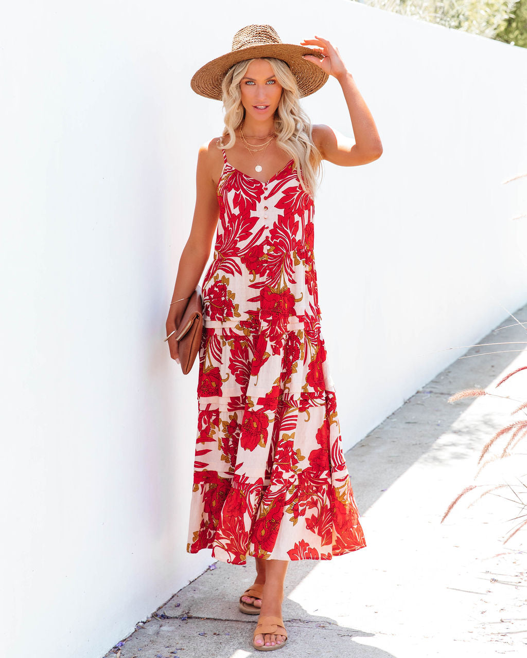 Flores De Bella Tiered Midi Dress - FINAL SALE - Se7enfashion