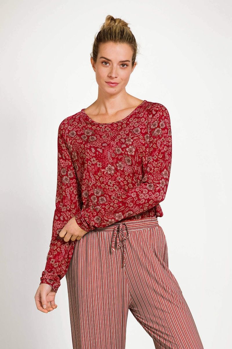Tina Long Sleeve Top Daisy Dreams Red