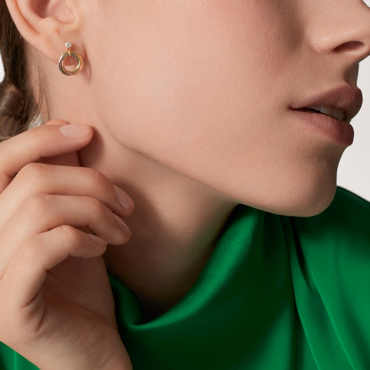 Replicate Trinity earrings, brilliant-cut diamonds(1:1 replica) - Original Replica Club
