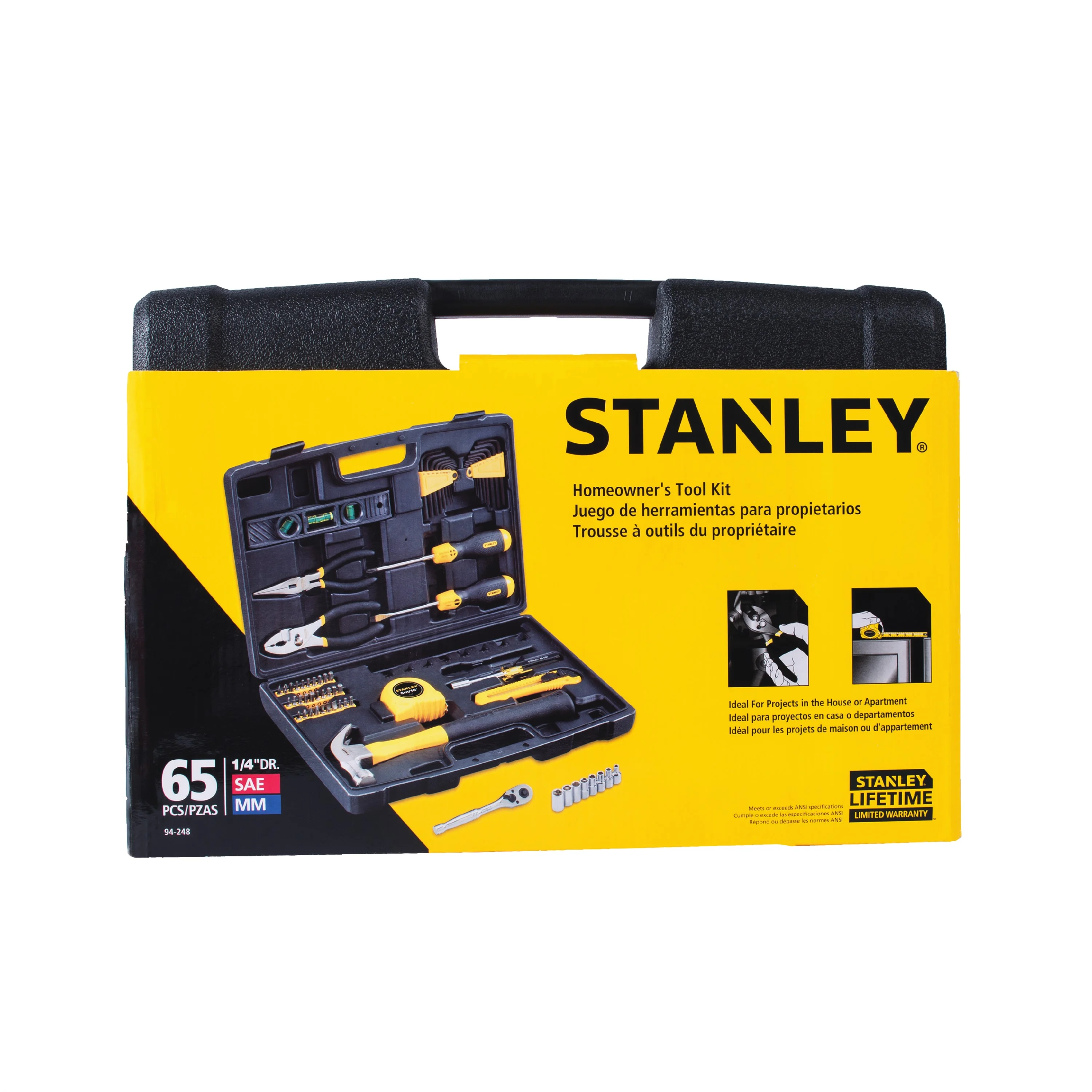 STANLEY 94-248 Homeowner's 65-Piece DIY Tool Kit - Image 5