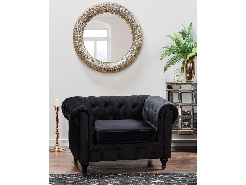 Sillón CHESTERFIELD Terciopelo Negro