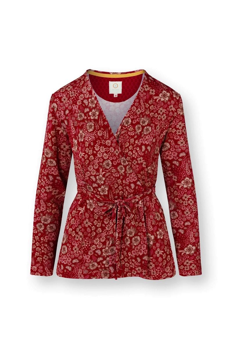 Teagan Vest Long Sleeve Daisy Dreams Red